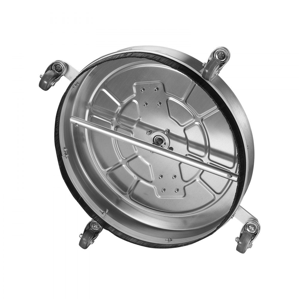 VEVOR 20" Pressure Washer Surface Cleaner w/ Handles & Wheels, Stainless Steel Concrete Cleaner 4500 Max PSI , 3/8"Connector & 1/4" Adapter Power Washer Floor Attachment,For Floor Driveway, Patio