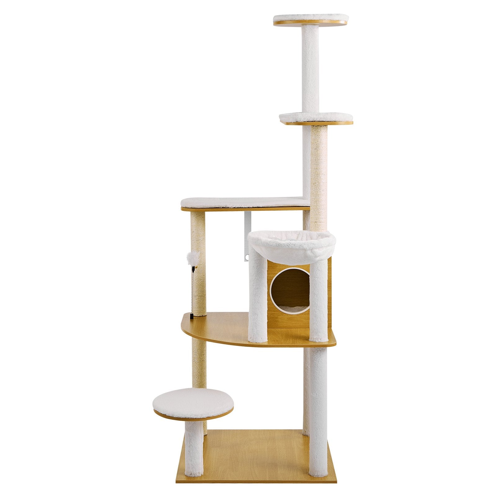 VEVOR Large Cat Tree Tall Cat Tower Multi-level Condo Play House for Indoor Cat