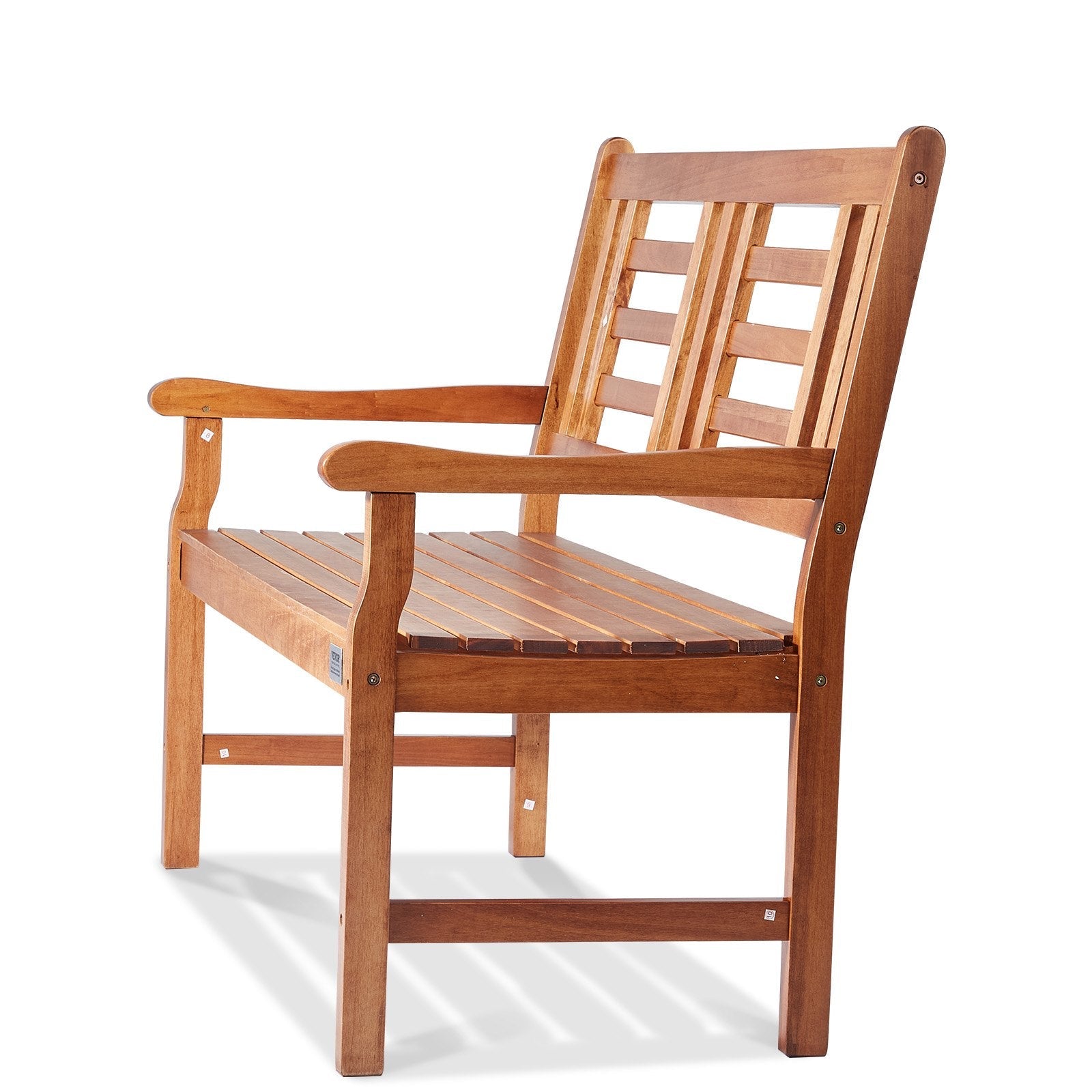 VEVOR Outdoor Bench, 48 inches Wood Garden Bench for Outdoors, 700 lbs Load Capacity Bench, Outdoor Garden Park Bench with Backrest and Armrests, Patio Bench for Garden, Park, Yard, Front Porch