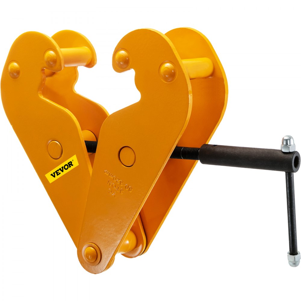 Vevor Beam Clamp Beam Lifting Clamp 4400lbs/2t Heavy Duty Beam Hangers In Yellow