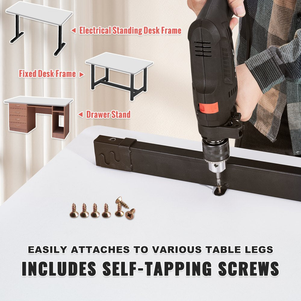 VEVOR Table Top, 55" x 28" x 1", 220.5 lbs Load Capacity, Universal One-Piece Particle Board Desktop for Height Adjustable Electric Standing Desk Frame, Rectangular Countertop for Home and Office Desk