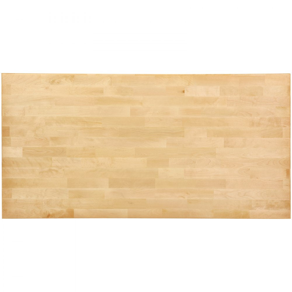 VEVOR Wood Table Top, 47.2" x 29.5" x 1.5", 330lb Load Capacity, Universal Solid One-Piece Maple Wood Desktop for Height Adjustable Electric Standing Desk Frame, Rectangular Countertop for Home Office