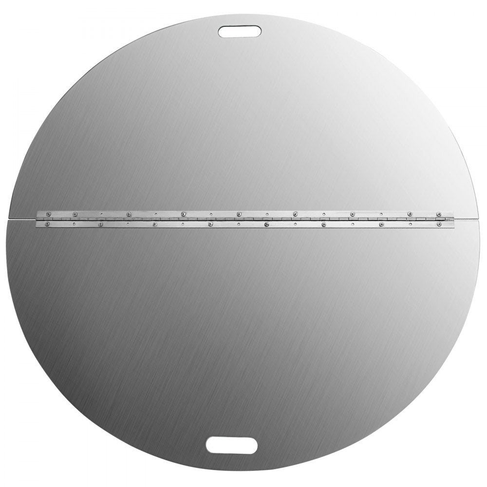 VEVOR Fire Pit Lid Round 40 Inch Foldable Fire Pit Ring Snuff Cover 430 Stainless Steel Fire Pit Spark Screen Cover 3mm Thickness
