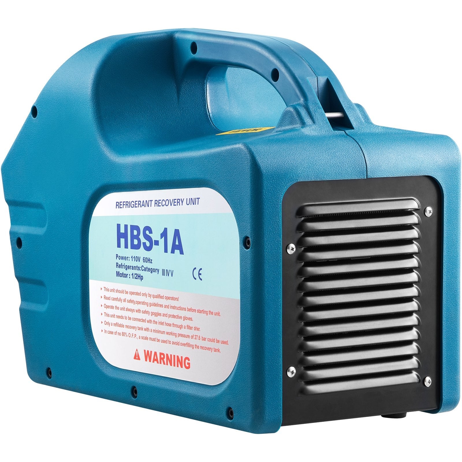 VEVOR 1/2HP Refrigerant Recovery Machine Portable 115V AC Refrigerant Recycling Machine Automotive HVAC 558psi Refrigerant Recovery Unit Air Conditioning Repair Tool (115V)