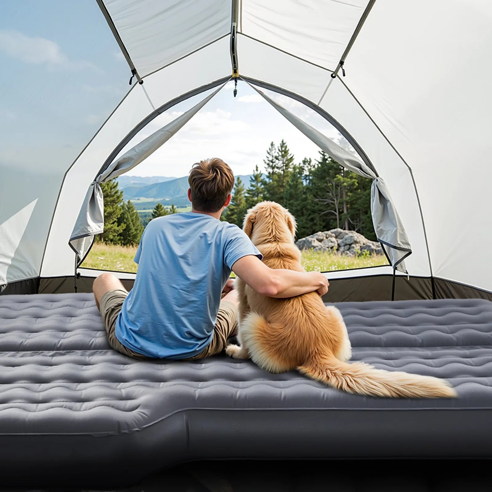 VEVOR Car Air Mattress Inflatable Car Camping Travel Sleeping Bed SUV MPV Sedan