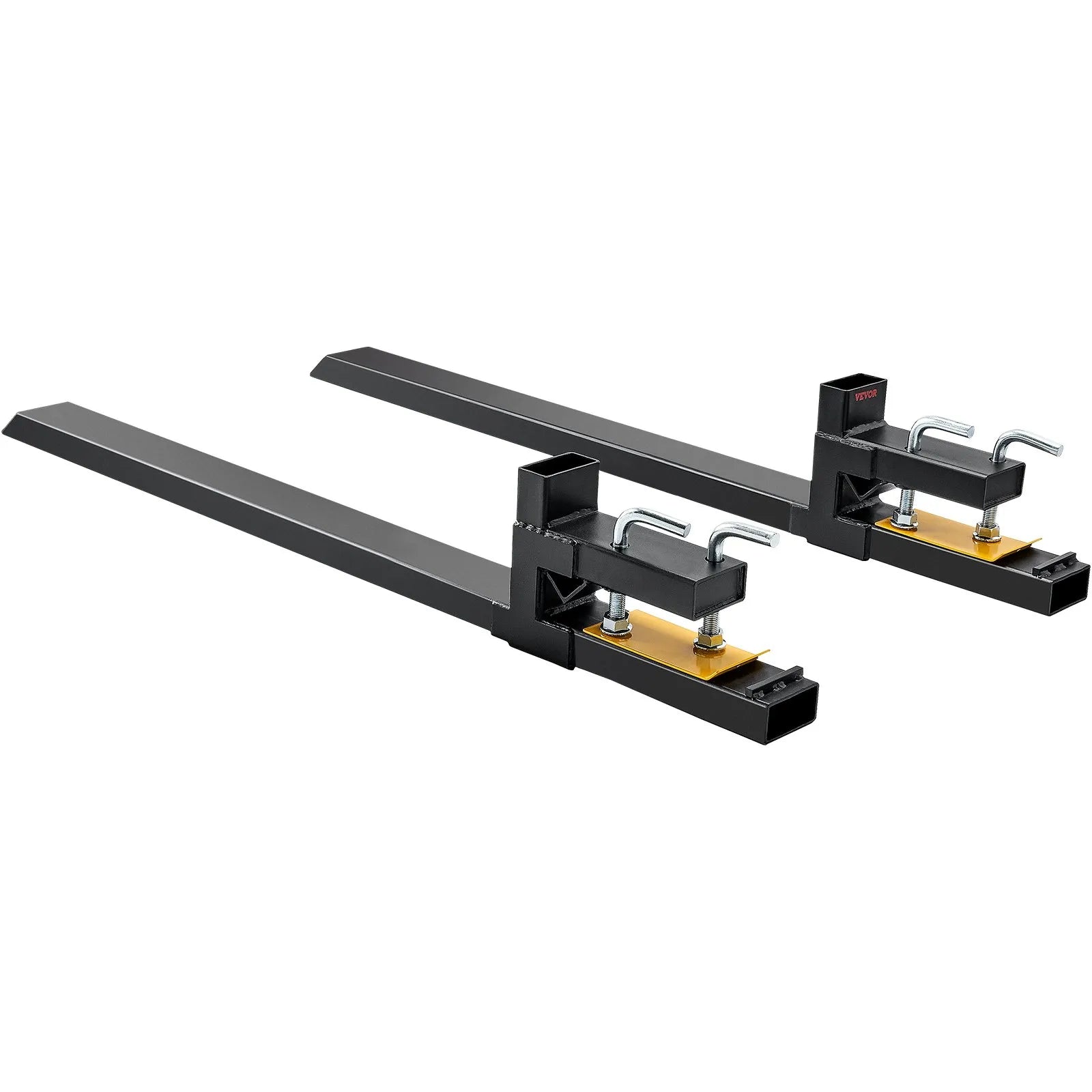 VEVOR Pallet Forks, 4000 lbs Capacity clamp on Pallet Forks, 60" Tractor Bucket Forks, Heavy Duty Front Loader Attachment for Tractor, Loader Bucket, Skid Steer, Tractor Forks for Agriculture and Farm