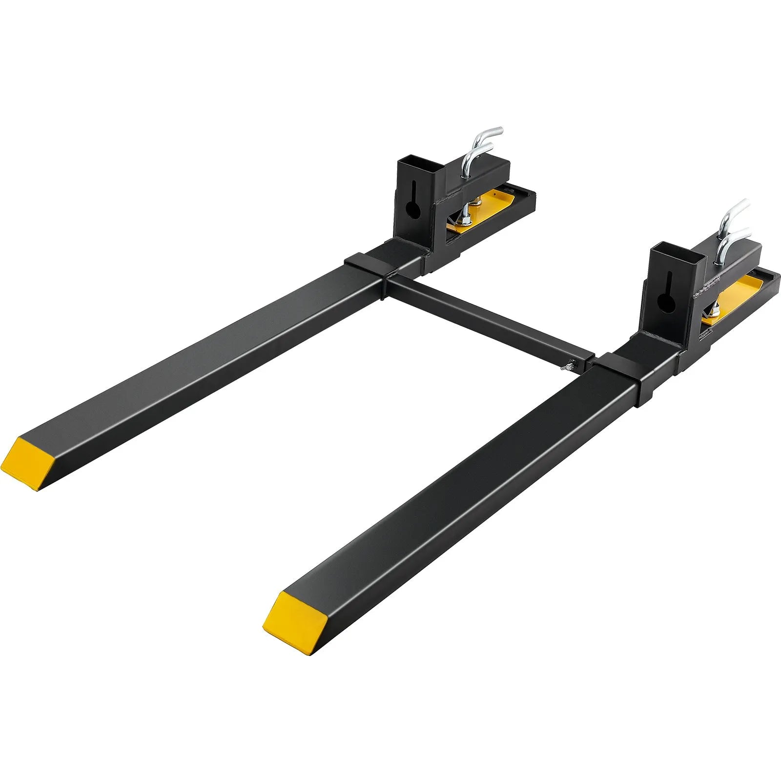 VEVOR Pallet Forks, 2000 lbs Clamp on Pallet Forks, 43" Total Length Heavy Duty Pallet Forks with Adjustable Stabilizer bar, Tractor Bucket Forks for Tractor Attachments, Skid Steer, Loader Bucket