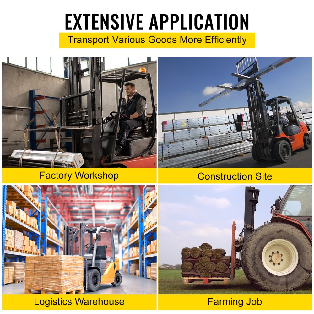 VEVOR Pallet Forks Extensions Steel Pallet Forks 60 x 4.5 Inch Heavy Duty Pallet Forks 152cm Length Forks Extensions for Forklift Lift Truck(60 x 4.5 Inch)