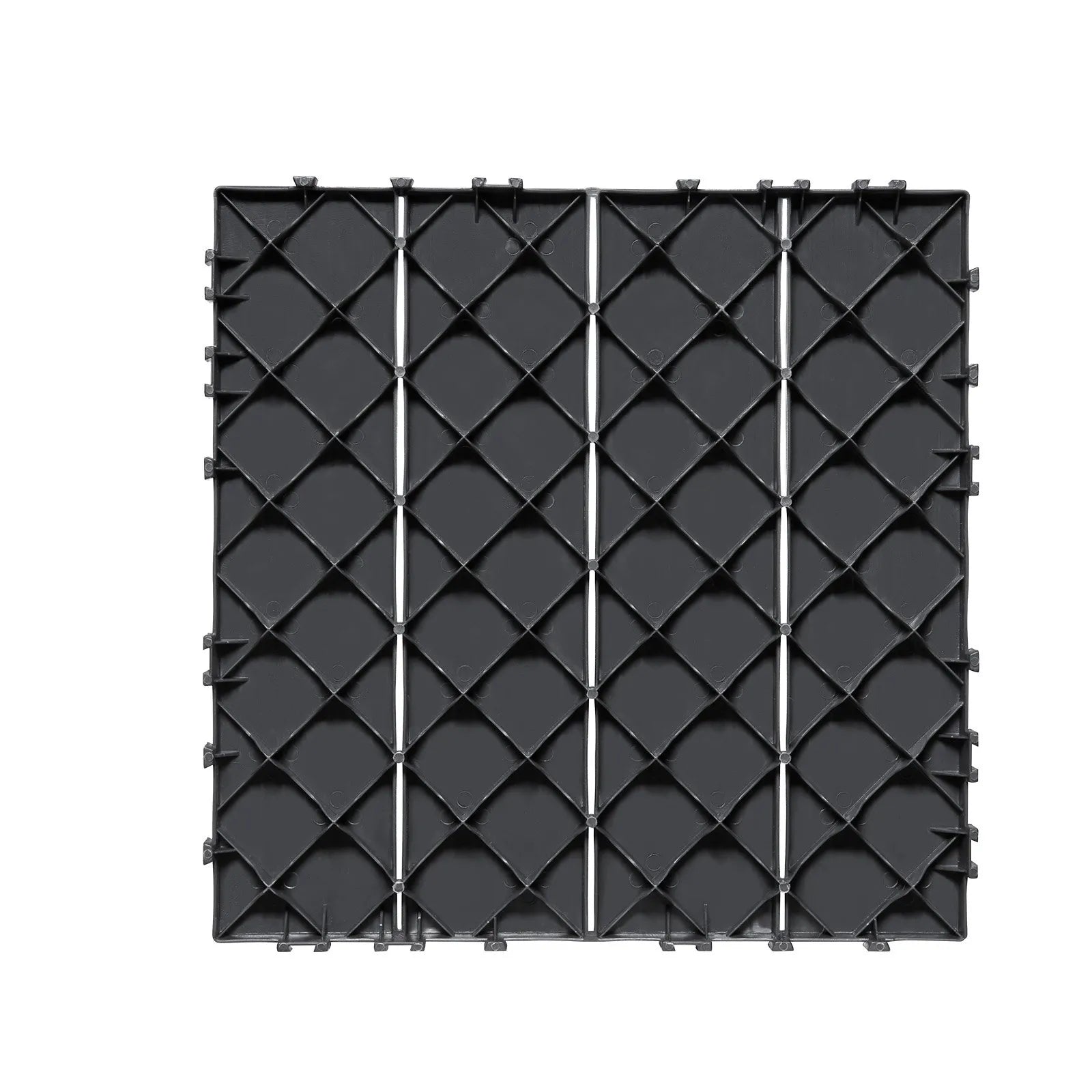 VEVOR Interlocking Deck Tiles 54 Pack 12"x12" Plastic for Porch Dark Grey