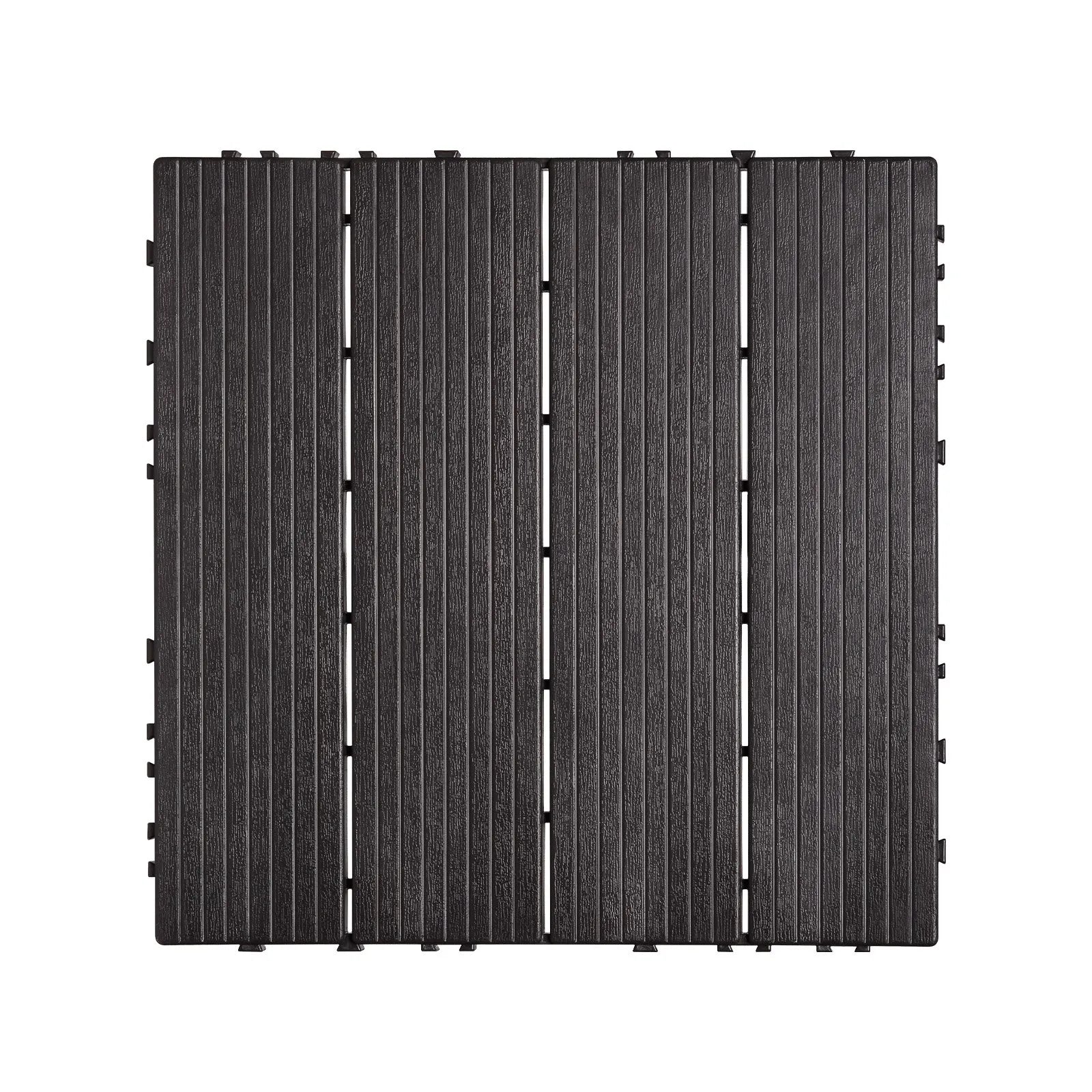 VEVOR Interlocking Deck Tiles 36 Pack 12"x12" Waterproof for Porch Dark Brown