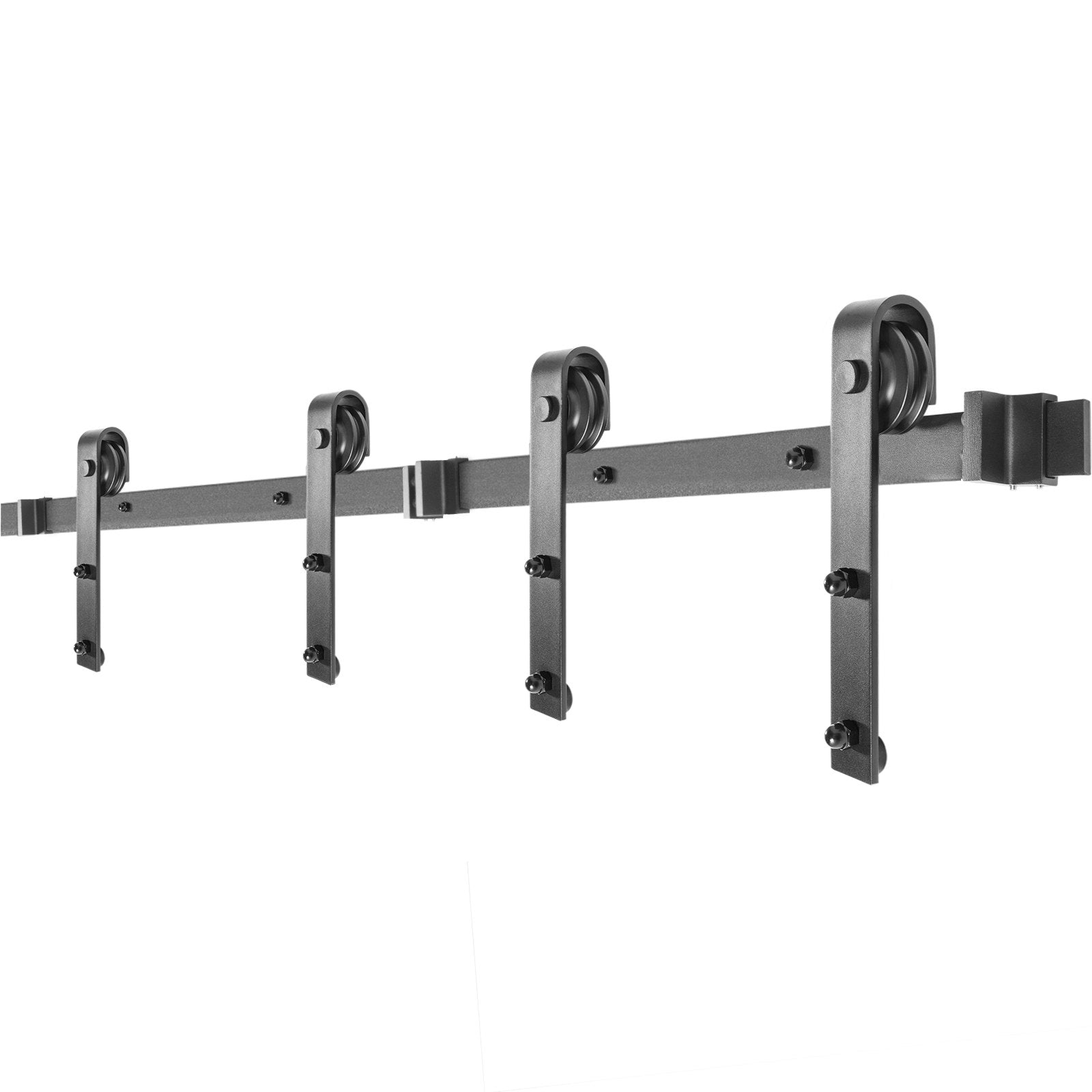 VEVOR Sliding Barn Door Hardware Kit, 6FT Barn Door Kit, 330LBS Load-Bearing Double Barn Door Hardware Kit, Carbon Steel Barn Door Track, Darn Door for 1.57-1.77" Thickness & 3FT Wide Door Panel