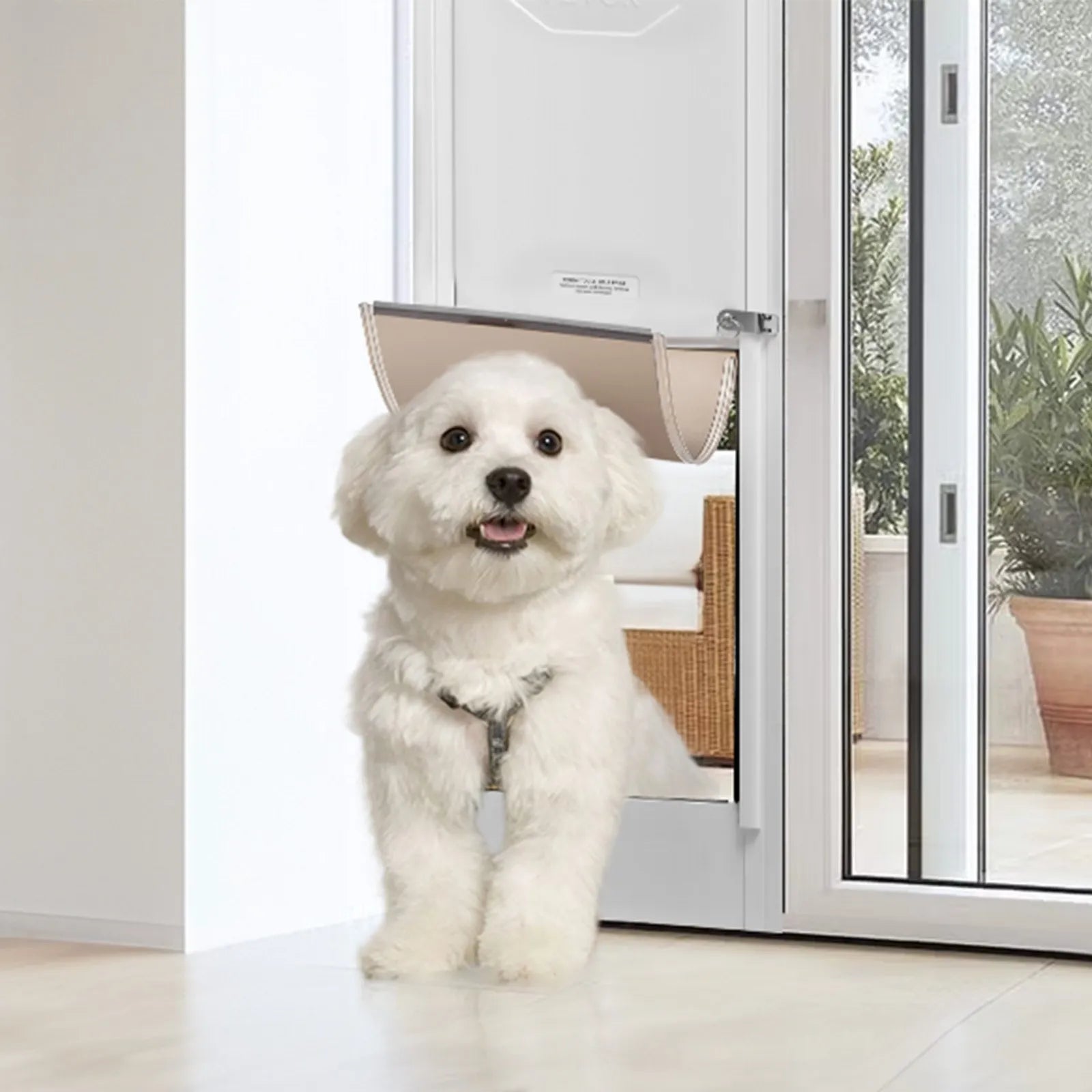 VEVOR Dog Door for Sliding Glass Door 75 7/8"-80 11/16" Adjustable Height M