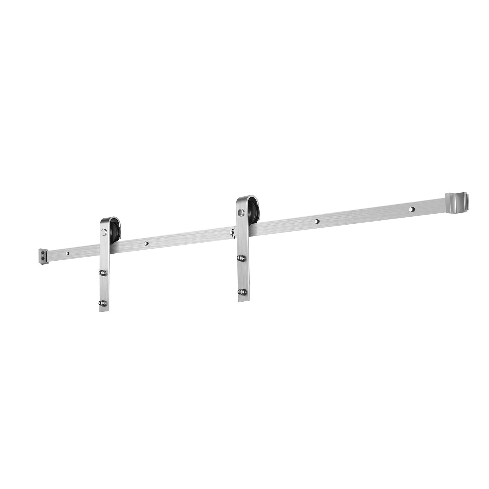 VEVOR 5FT Sliding Barn Door Hardware Kit for Single Sliding Barn Door Silver