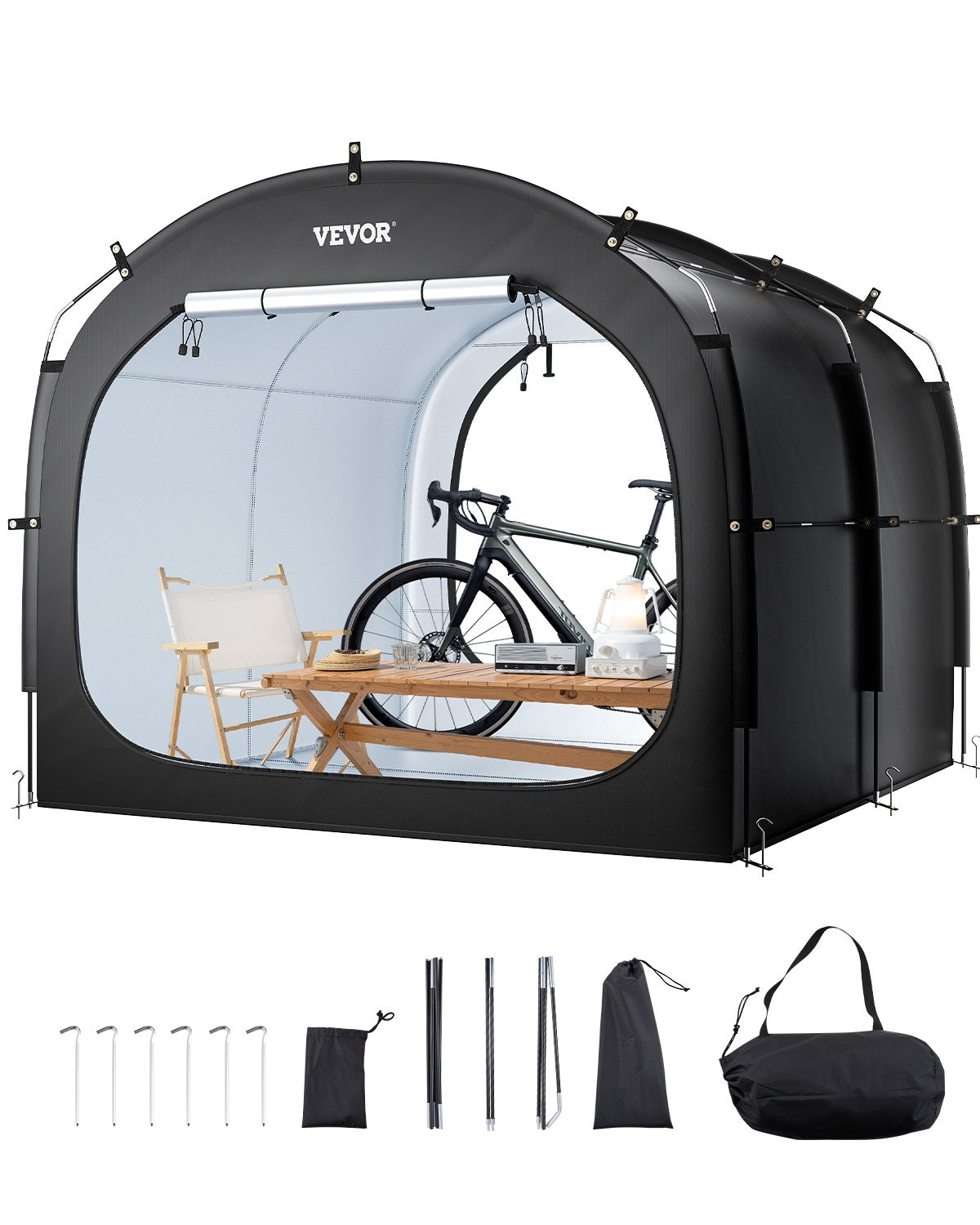 VEVOR Outdoor Bike Storage Tent Spacious Waterproof Bike Tent for 5 Bikes