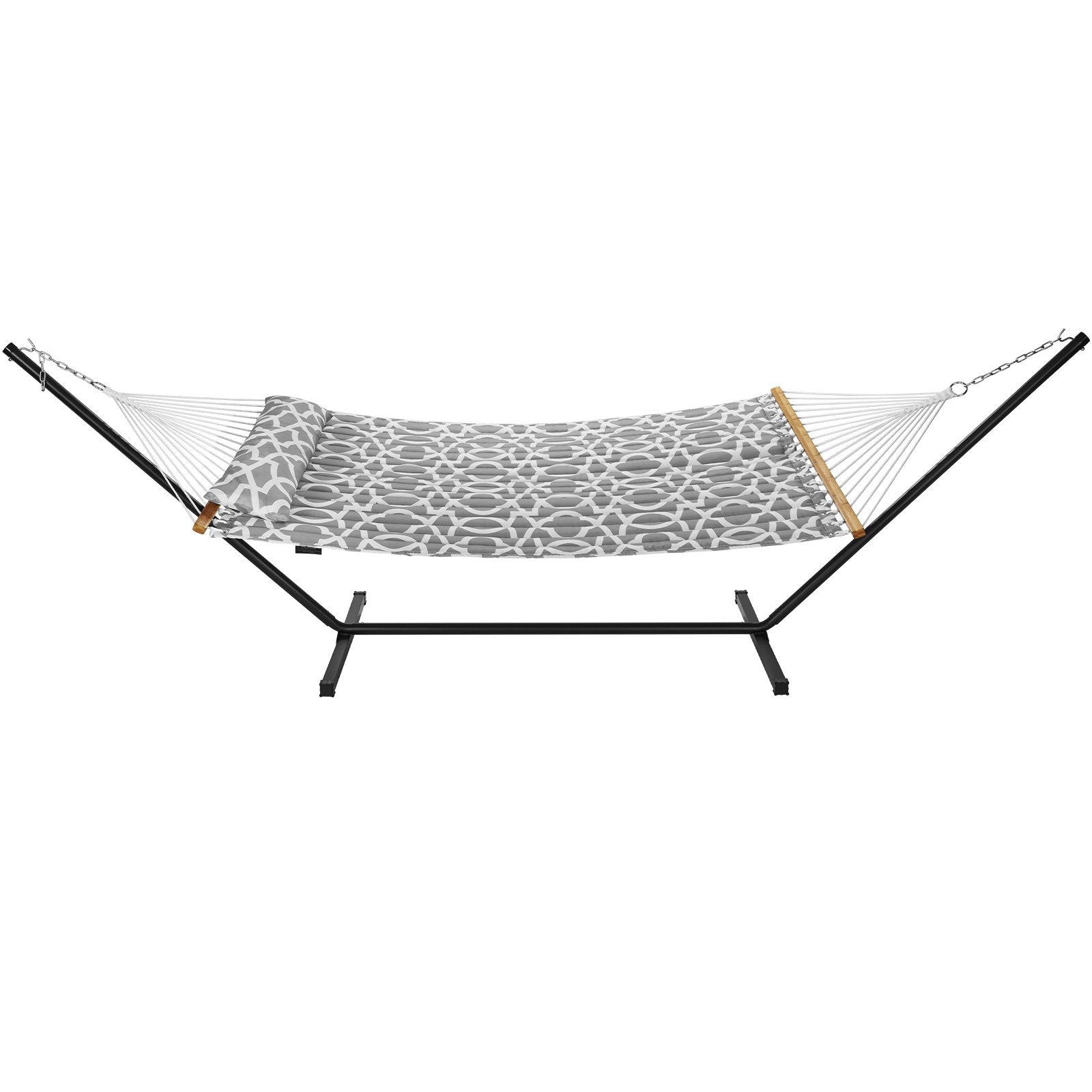 VEVOR Two Person Hammock with Stand Included Heavy Duty 480lb Capacity, Double Hammock with 12 FT Steel Stand and Portable Carrying Bag and Pillow, Freestanding Hammock for Outdoor Patio Yard Beach