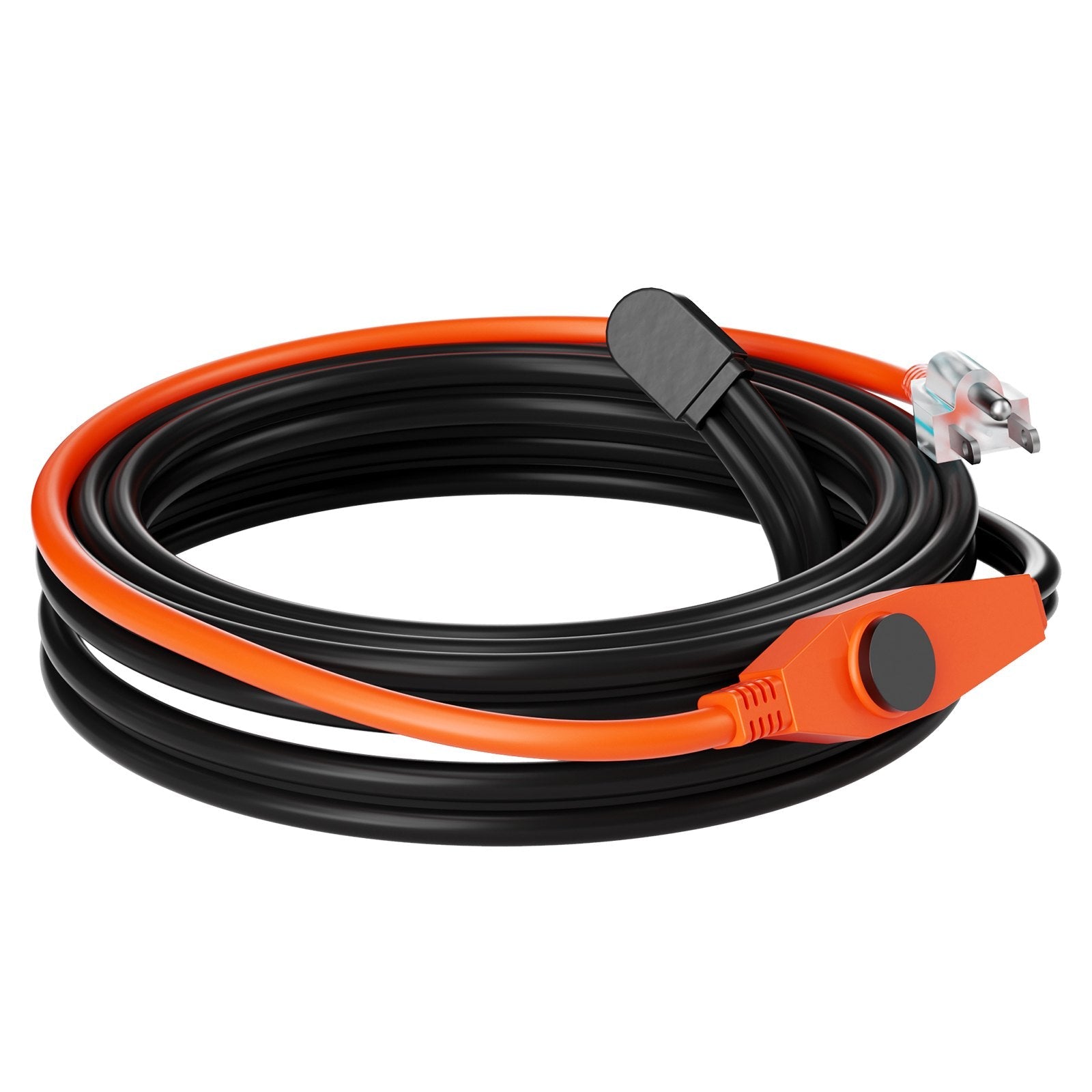VEVOR Pipe Heating Cable 24FT 7W/FT Heat Tape for Pipes with Built-in Thermostat
