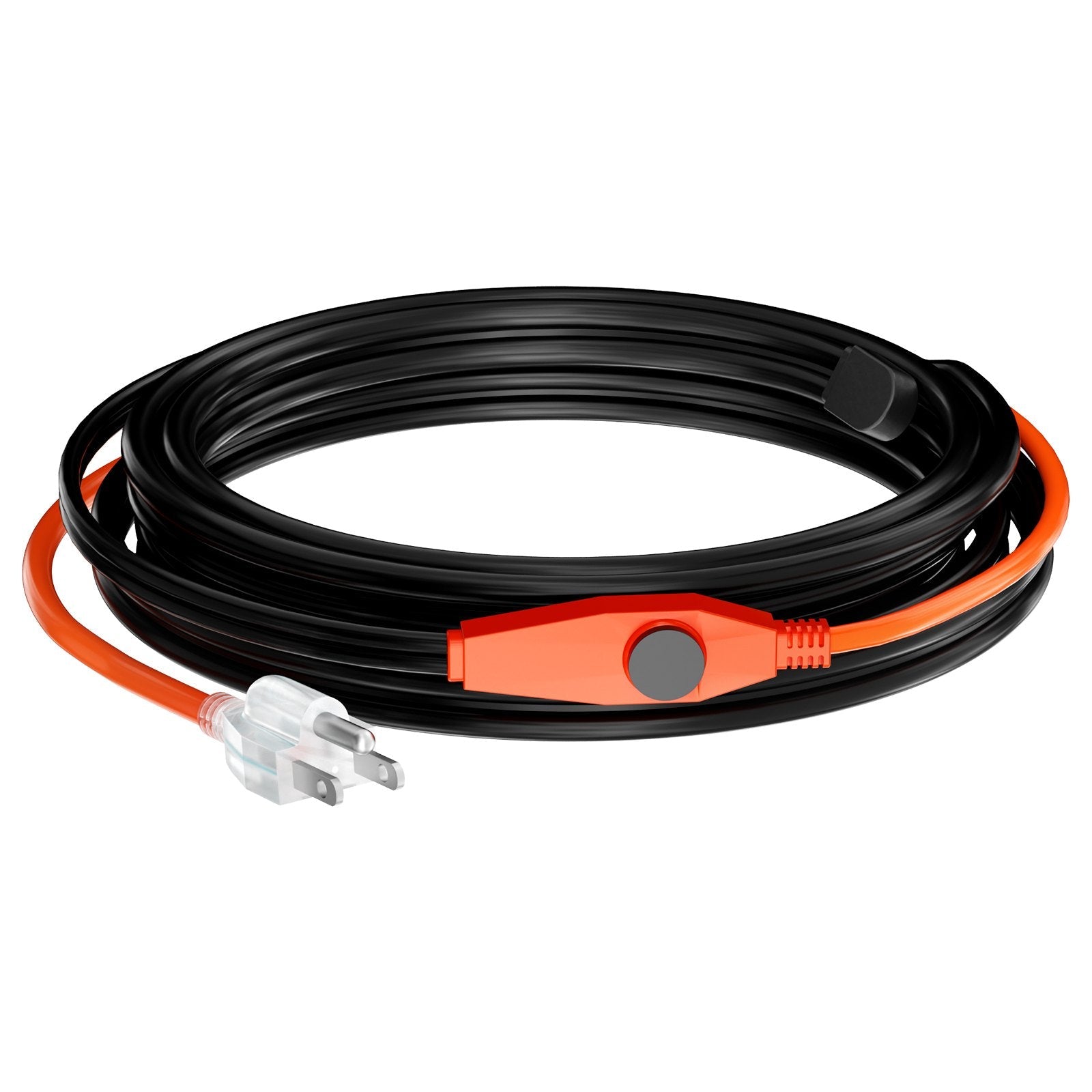 VEVOR Pipe Heating Cable 24FT 7W/FT Heat Tape for Pipes with Built-in Thermostat