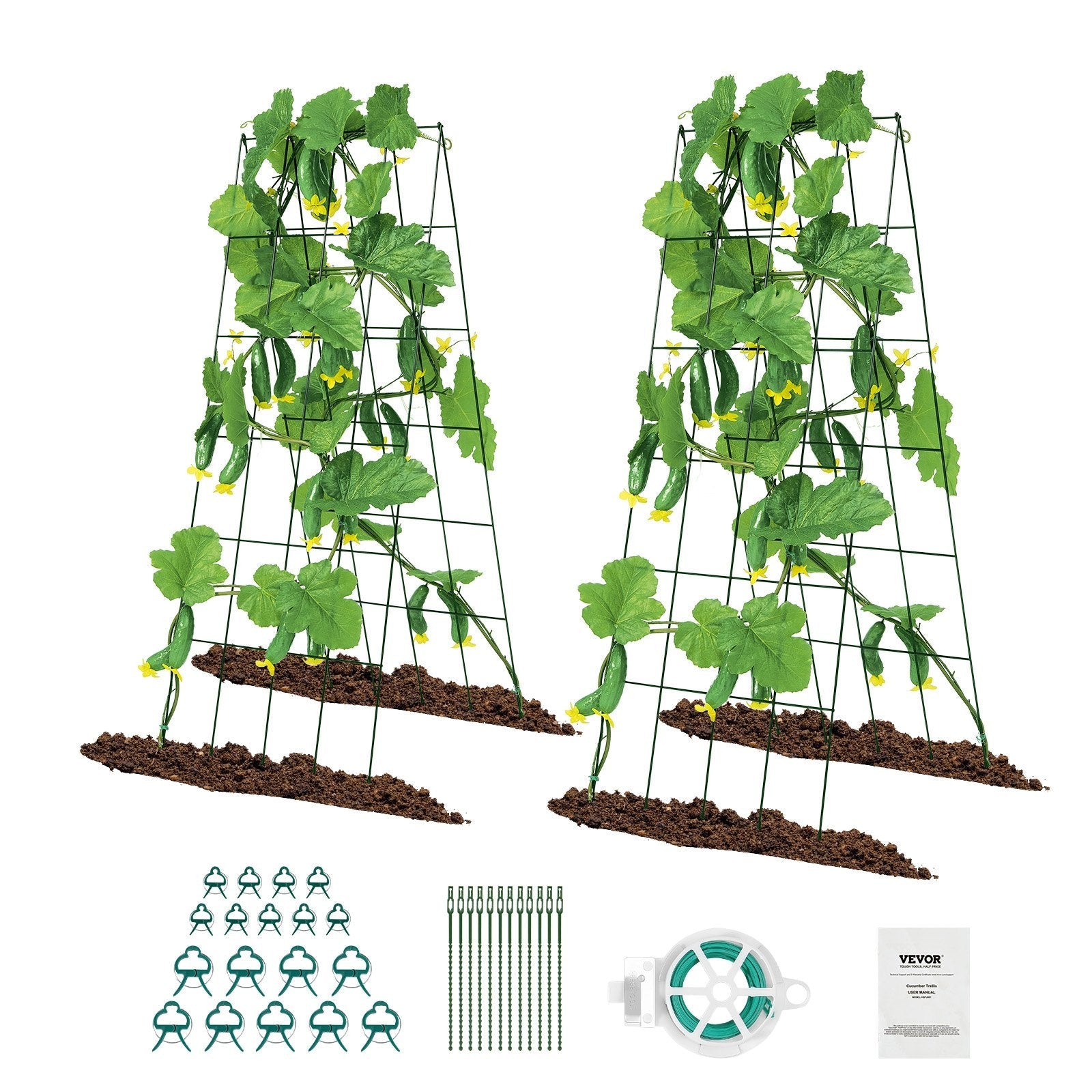 VEVOR A-Frame Cucumber Trellis 39"  x 32" Foldable Metal Garden Trellis
