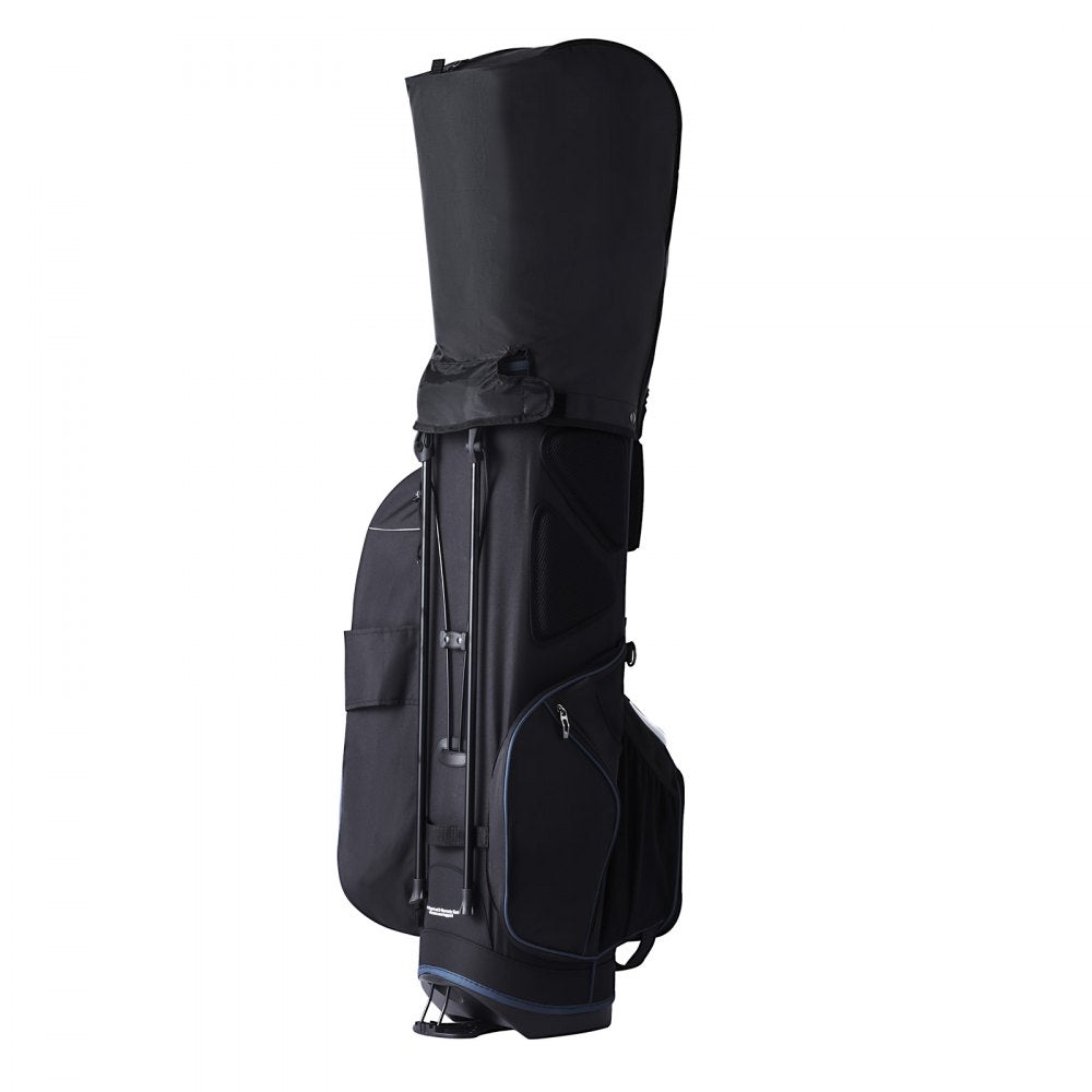 VEVOR Golf Cart Bag with 14 Way Organizer Divider Top, 35” 11 Pockets Premium Cart Bag with Stand, Durable Golf Bags with Handles & Dust Cover & Detachable Dual Strap for Men & Women, Black White