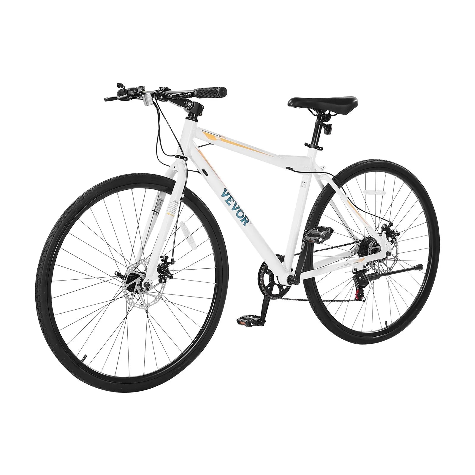 VEVOR 700C Hybrid Commuter Bike – Lightweight Aluminum Frame, 7-Speed, Disc Brakes