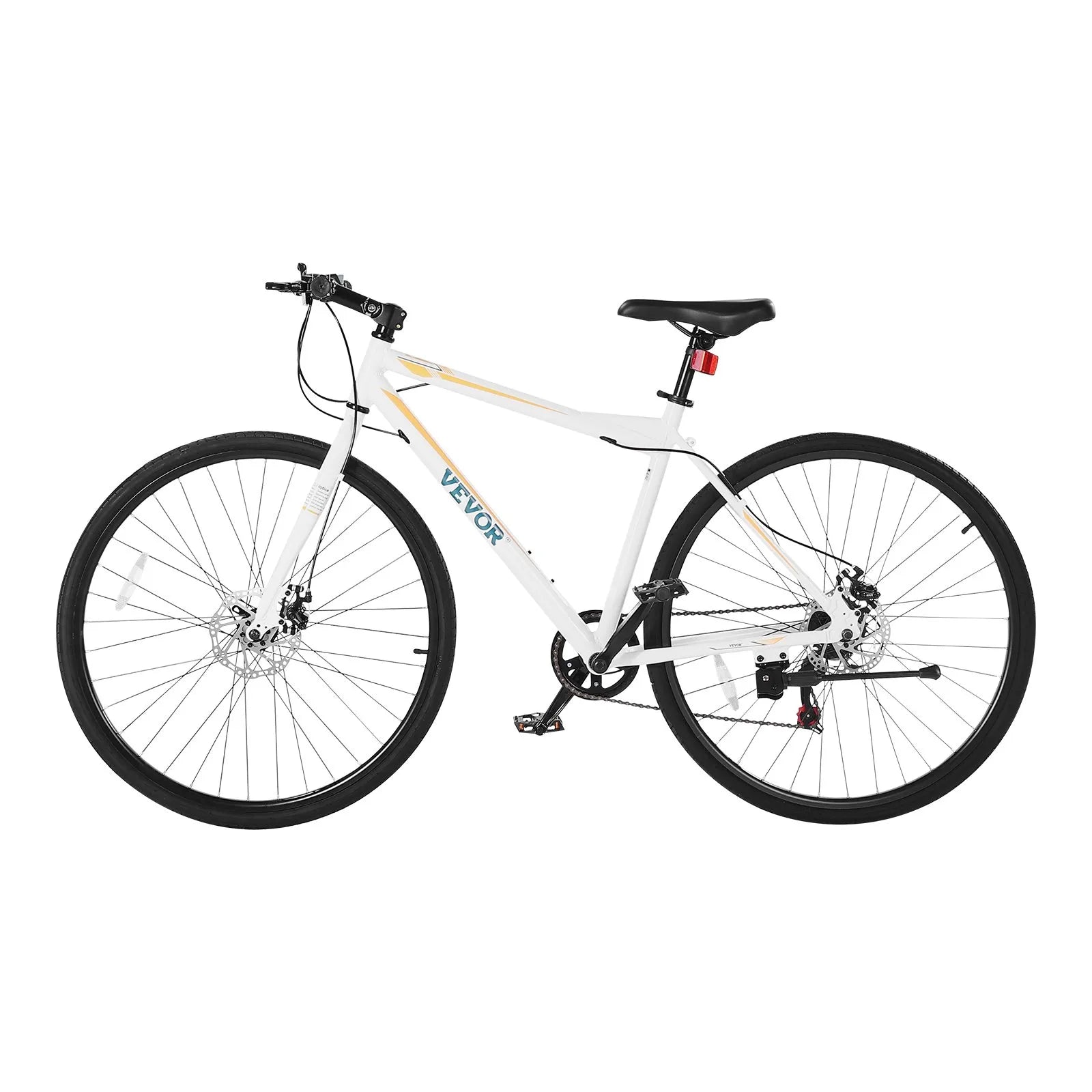 VEVOR 700C Hybrid Commuter Bike – Lightweight Aluminum Frame, 7-Speed, Disc Brakes