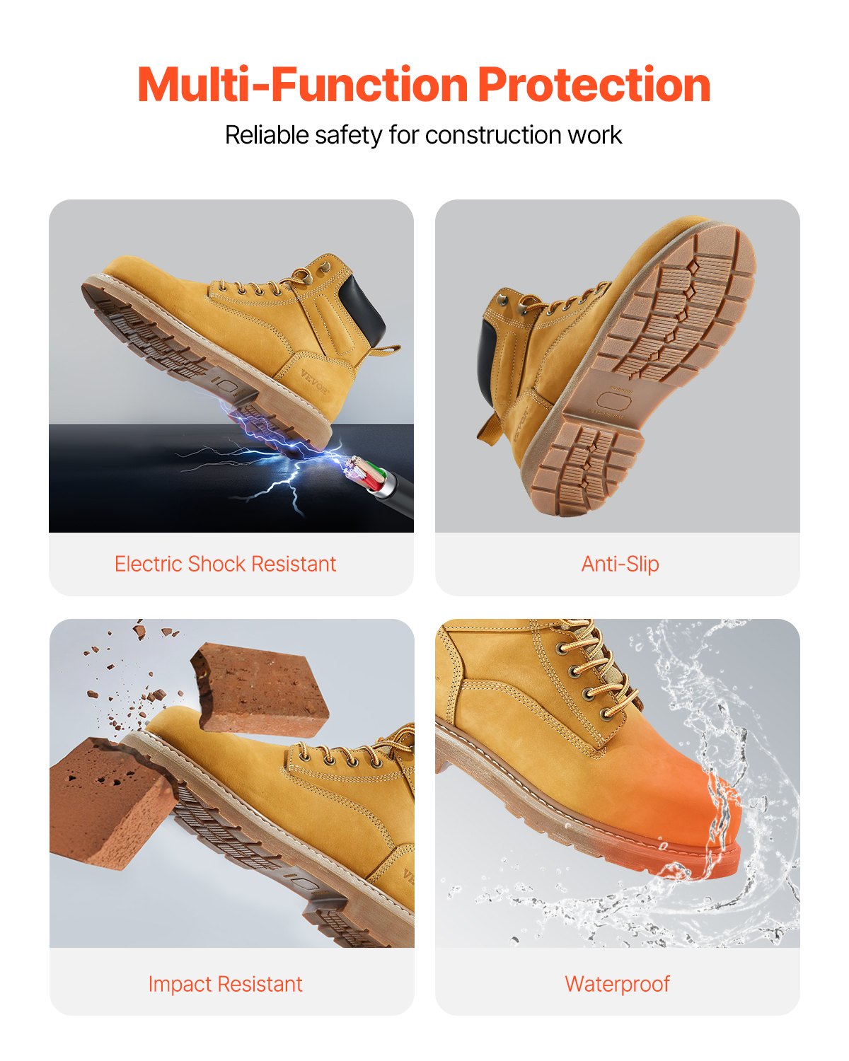 VEVOR 10Mil Plastic Sheeting Roll 10 x 65 FT Heavy Duty Film Black & White