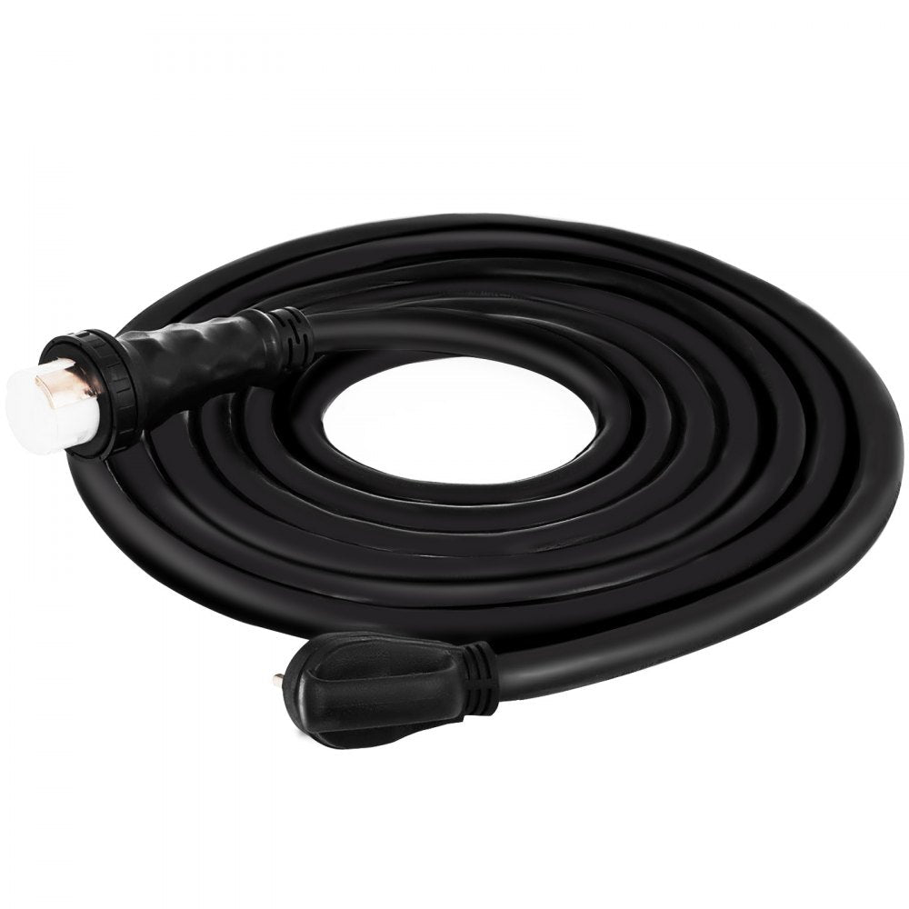 VEVOR RV Shore Power Extension Cord 36FT 50 AMP Weatherproof Heavy Duty 6/3 + 8/1 STW Twist Lock Cord 50 Amp RV Replacement Cord W/Molded Connector and Patented Handle