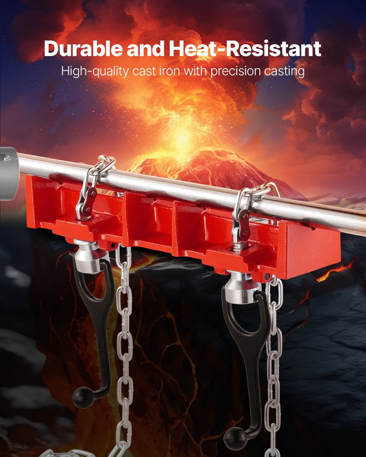 VEVOR Pipe Welding Vise 1/2" to 8" Pipe Welding Clamp with Dual Chains & Handles