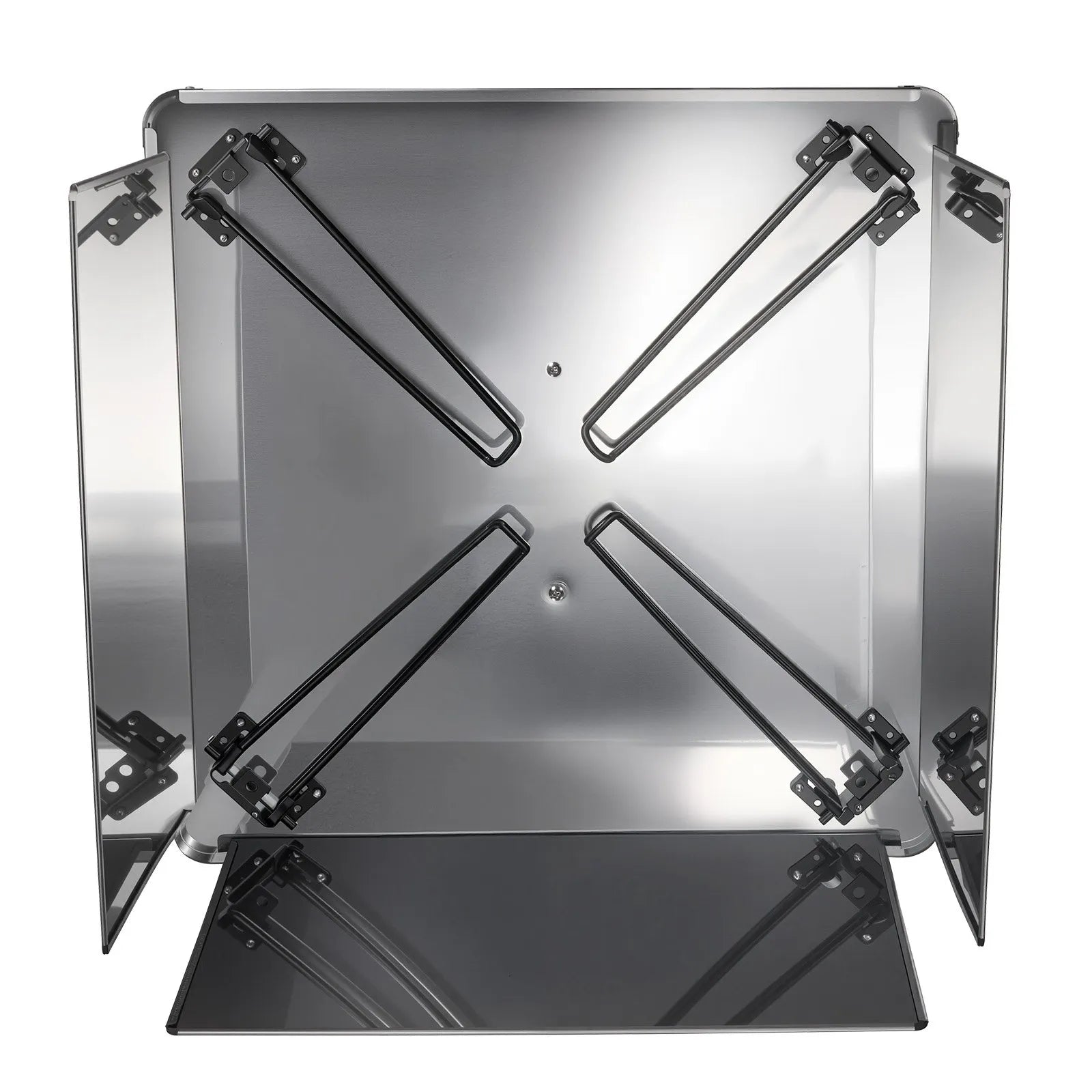 VEVOR Fire Pit Heat Deflector 25x25x14 in Outdoor Burner Cover Stainless Steel