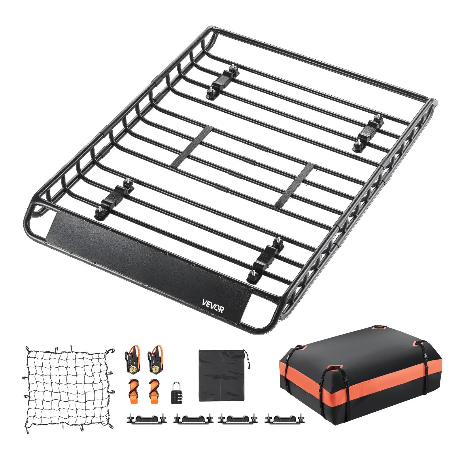 Universal Roof Rack Basket with Waterproof Cargo Bag – 51" x 36" Rooftop Cargo Carrier