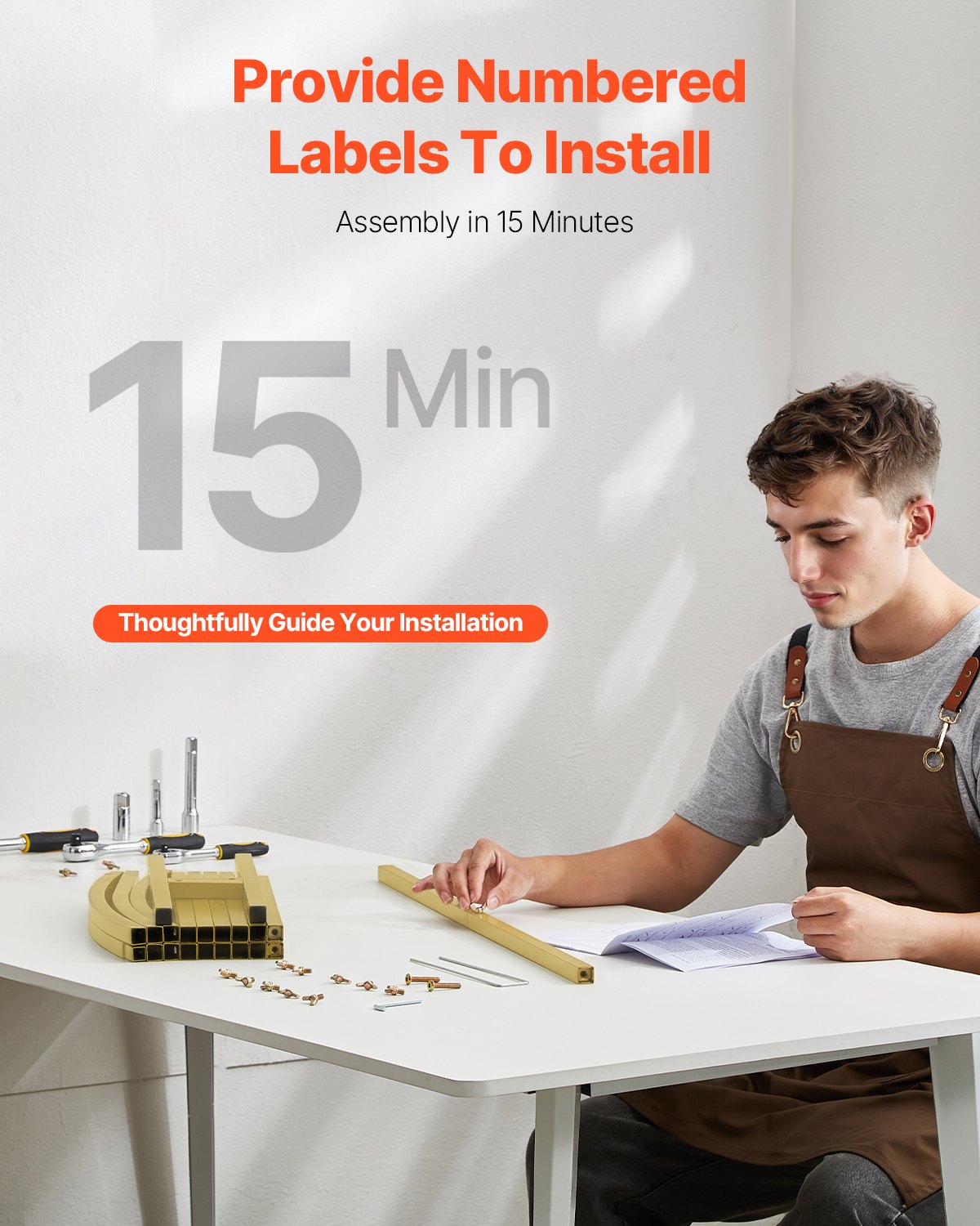 VEVOR Metal Arch Backdrop Stand Set of 3 Stand with Case Connection for Wedding