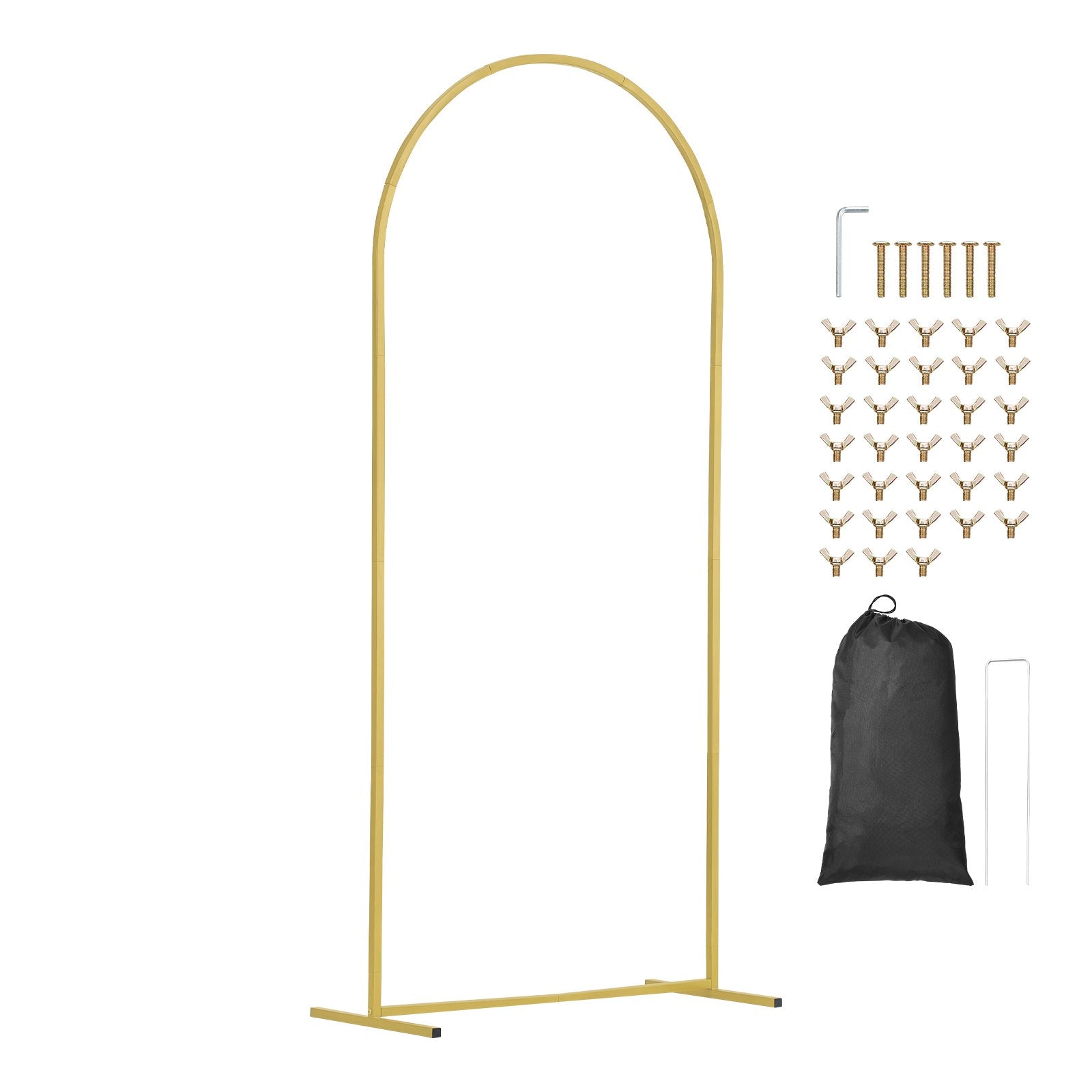 VEVOR Metal Arch Backdrop Stand Set of 3 Stand with Premium Gauze for Wedding