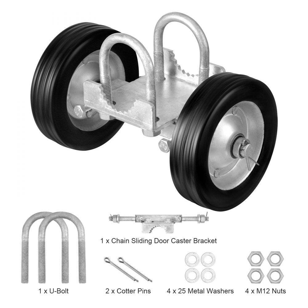 VEVOR Sliding Gate Kit 6” Adjustable Heavy Duty Rolling Hardware 600 lbs Load