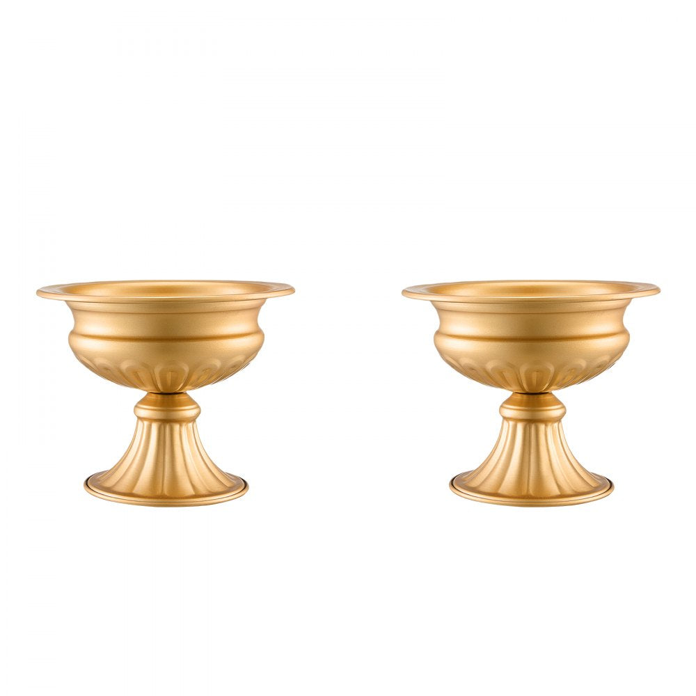 VEVOR 10PCS 16cm/6.3” Wedding Flower Vase Metal Gold Floral Stand for Table