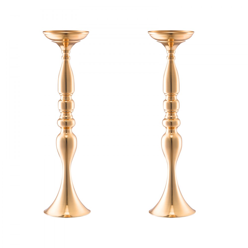 VEVOR 24PCS 50cm/19.7” Wedding Flower Vase Metal Gold Floral Stand for Table
