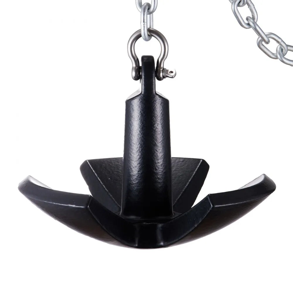 VEVOR River Anchor, 30 LBS Boat Anchor Cast Iron Black Vinyl-Coated, Marine Grade Mushroom Anchor for Boats Up To 30 ft, Impressive Holding Power in River and Mud Bottom Lakes