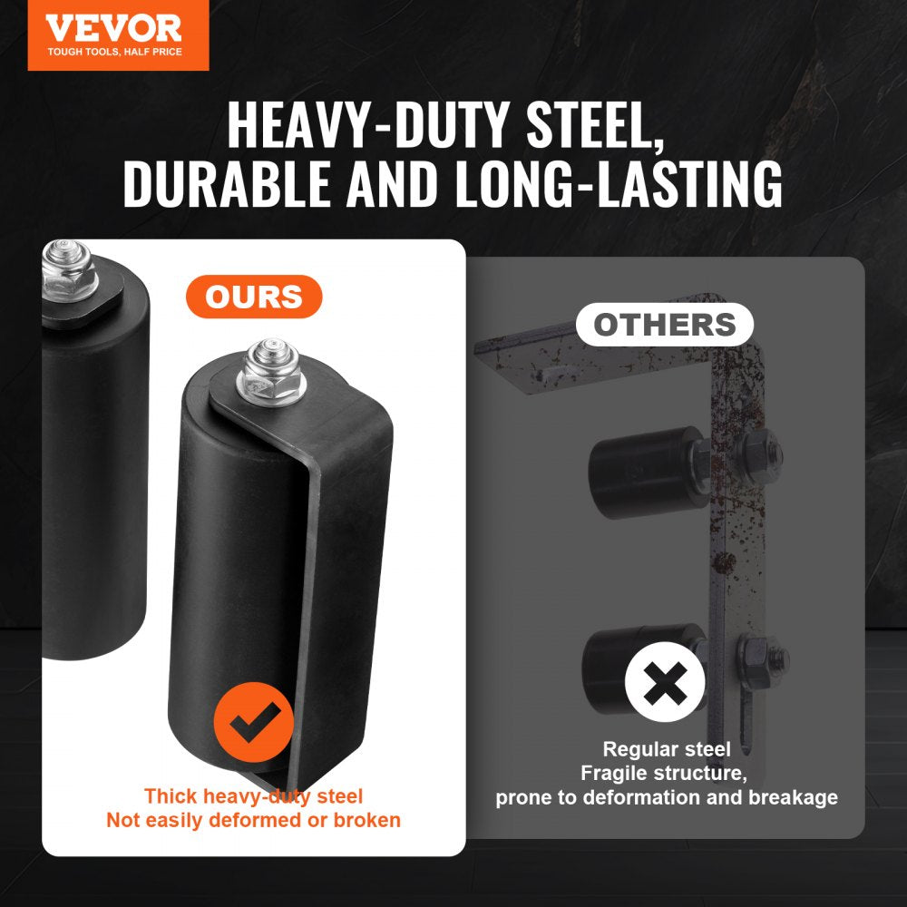 VEVOR Sliding Gate Kit 6” Rolling Hardware C-type Bracket for Connect Tracks