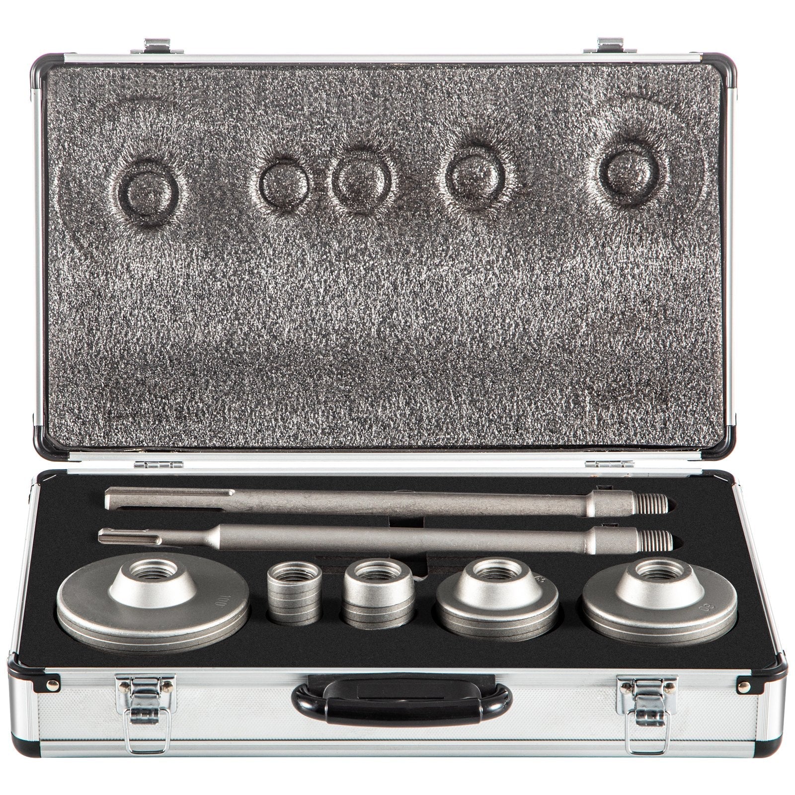 VEVOR Concrete Hole Saw Kit, 30/40/65/80/100mm Drill Bit Set SDS Plus or SDS Max Shank Wall Hole Cutter with 300mm Connecting Rod for Brick, Concrete, Cement, Stone Wall, Masonry, Tile