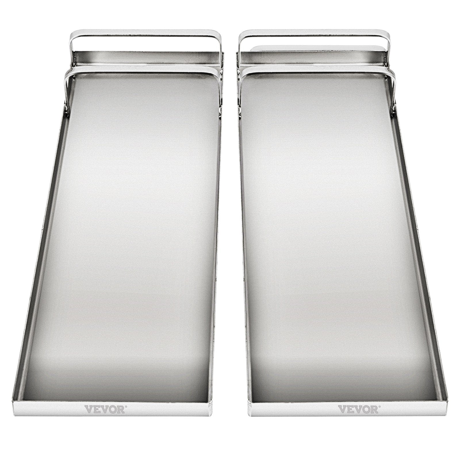 VEVOR Concrete Knee Boards 28'' x 8'' Slider Knee Boards, Kneeler Board Stainless Steel Knee boards, Concrete Board Slider Tools, Pair Moving Sliders with Rouned Conner, for Cement & Concrete Finish