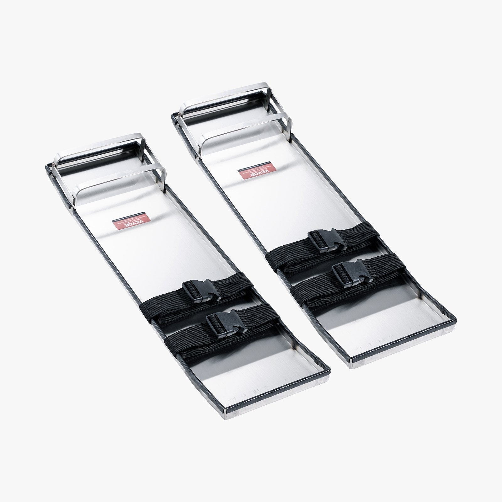 VEVOR Concrete Knee Boards Stainless Steel, 28'' x 8'' Concrete Sliders, Knee Boards For Concrete, Concrete Knee Pads Pair Moving Sliders, with Board Straps for Cement and Concrete Finishing
