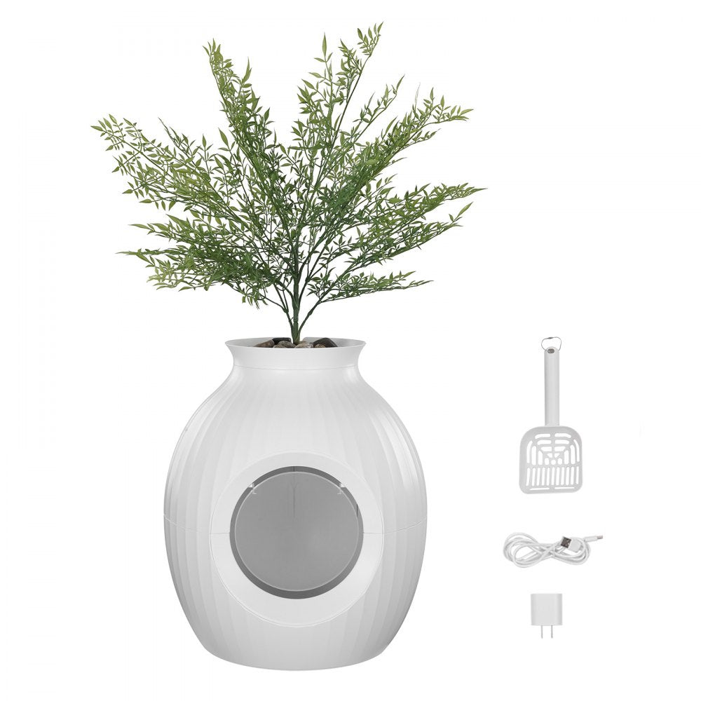 VEVOR Odor-Free Plant Cat Litter Box Hidden Cat Litter Box with Artificial Plant
