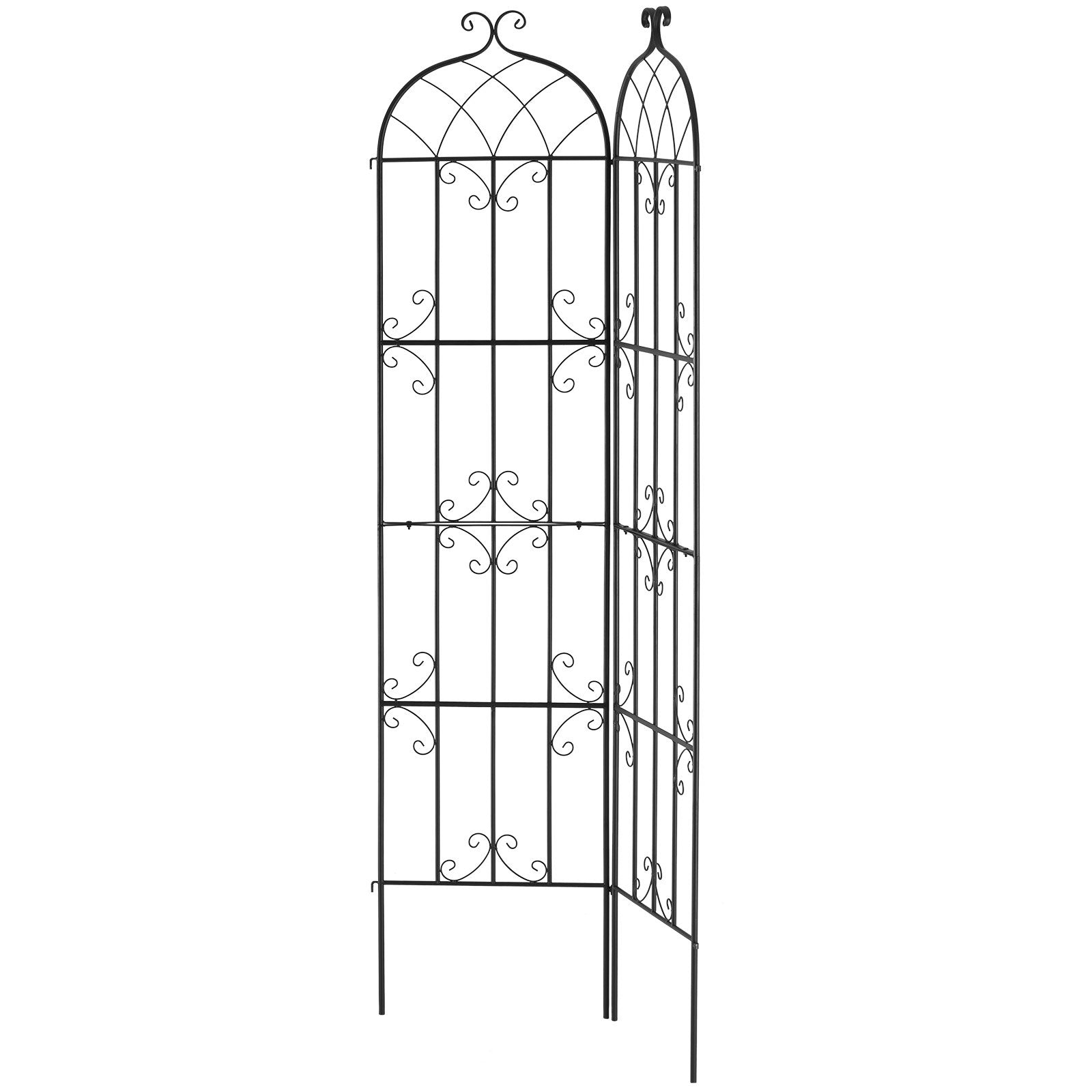 VEVOR 2 Packs Metal Garden Trellis for Climbing Plant Support 87x20 in Rustproof