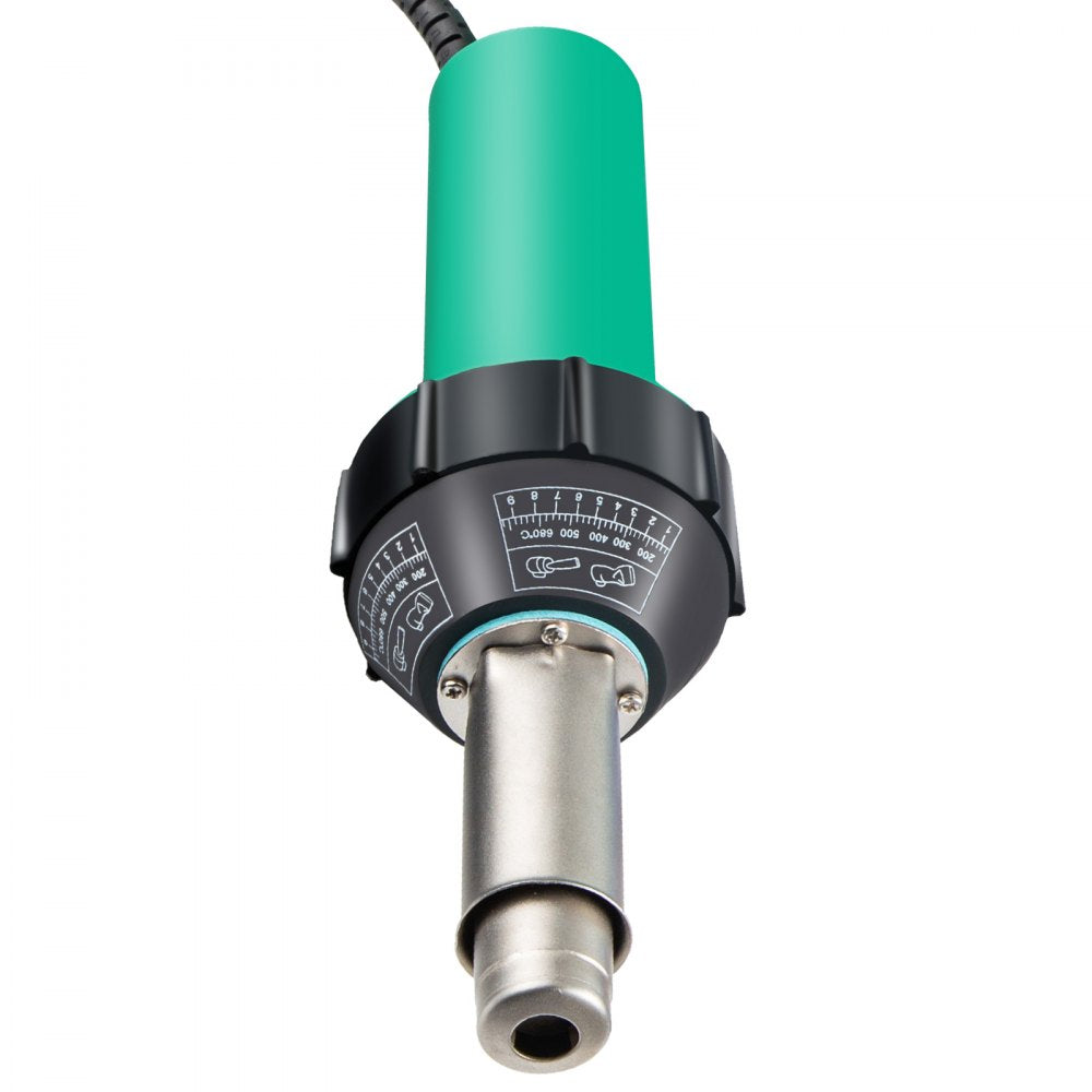 VEVOR Roofing Welder, 8 Pcs PVC Welding Gun, 1600W Pvc Welder With Case, 120V PVC Heat Gun, Plastic Welder w/ Mica Pipe Heating Core, Stepless Temperature Regulation 104-1112 °F Plastic Welder Kit