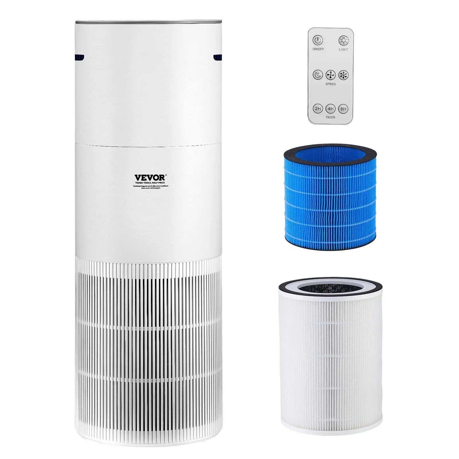 VEVOR Air Purifier 1090 ft²/h True HEPA 11 Filter Air Cleaner for Large Room