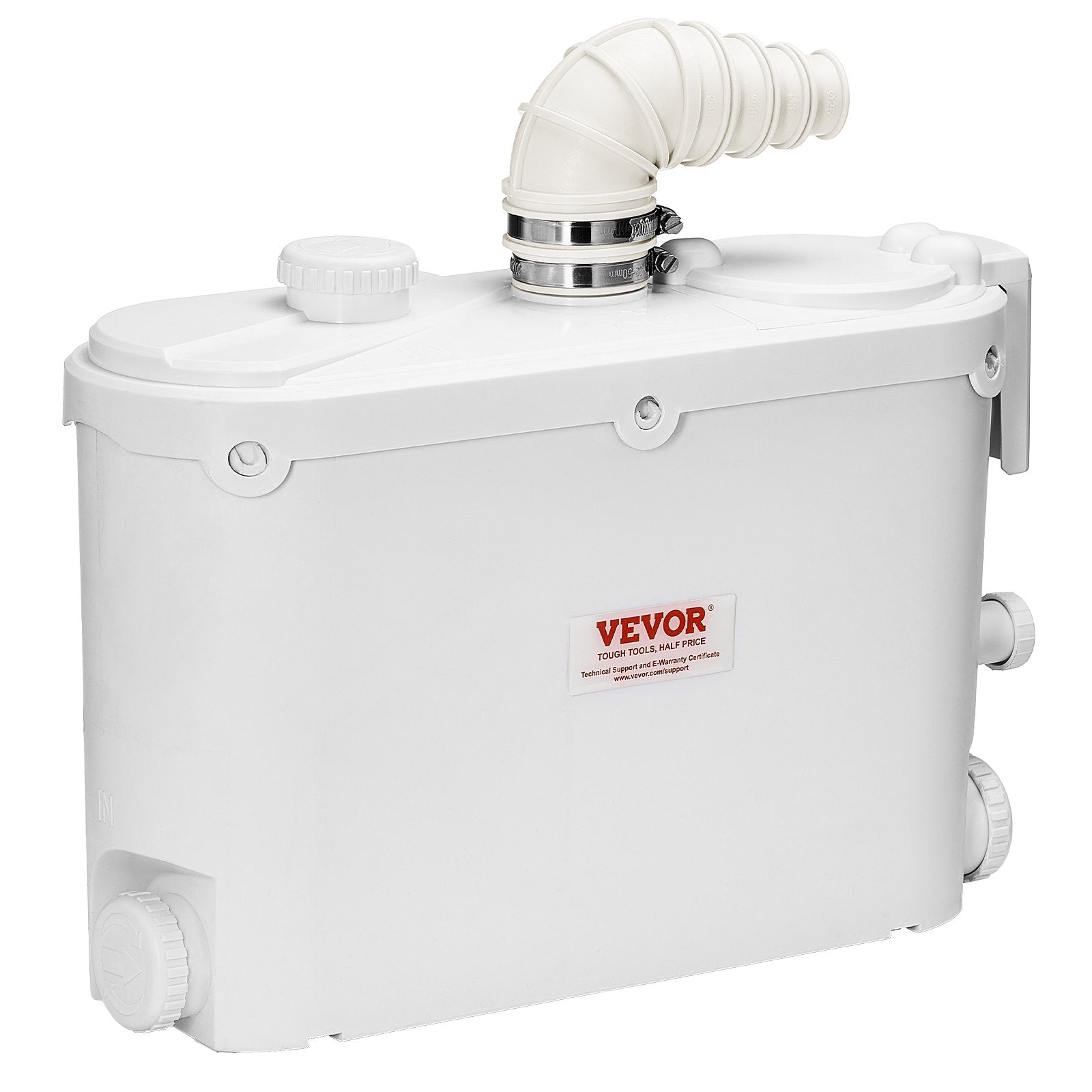 VEVOR Macerator Pump 500W 29 GPM Flow 26 ft Head Lift for Kitchen Basement Sink