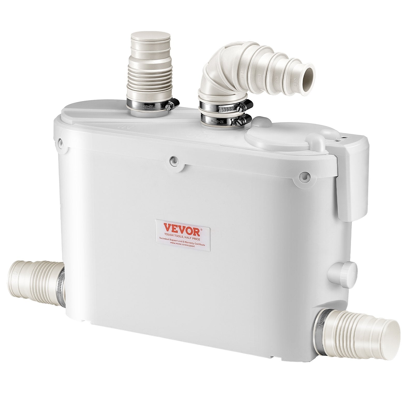 VEVOR Macerator Pump 500W 29 GPM Flow 26 ft Head Lift for Kitchen Basement Sink