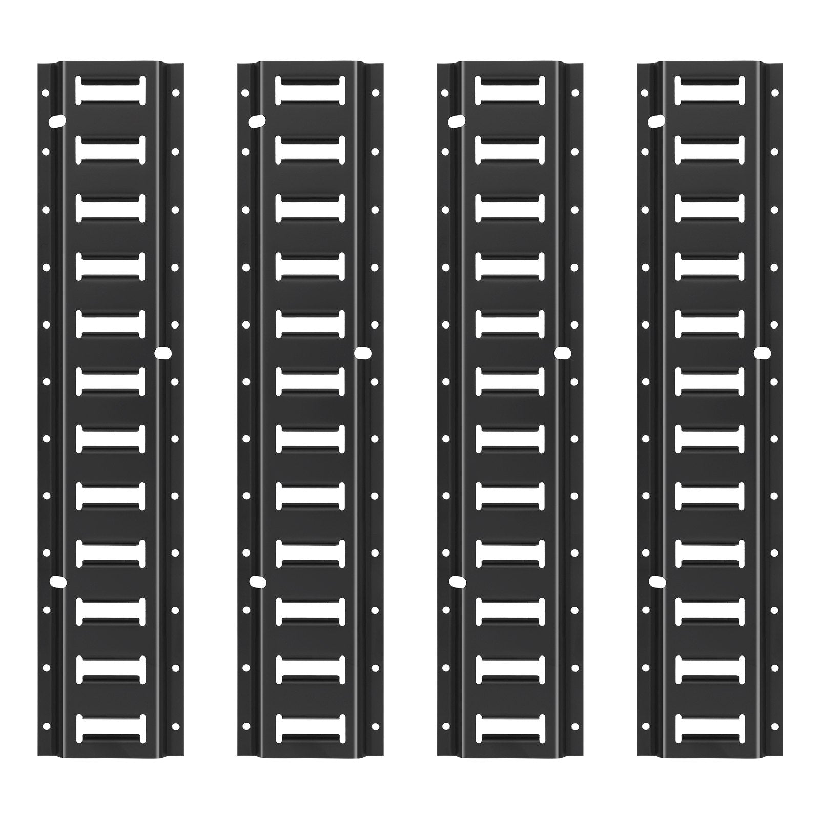 VEVOR E Track Tie Down Rail Kit, 2' Steel Rails, 4 Pack, Secure Cargo & Heavy Loads Up to 2000 lbs, Heavy Duty Etrack Rails with Screws for Garages, Vans, Trailers, Motorcycle Tie Downs, ATV Mountings