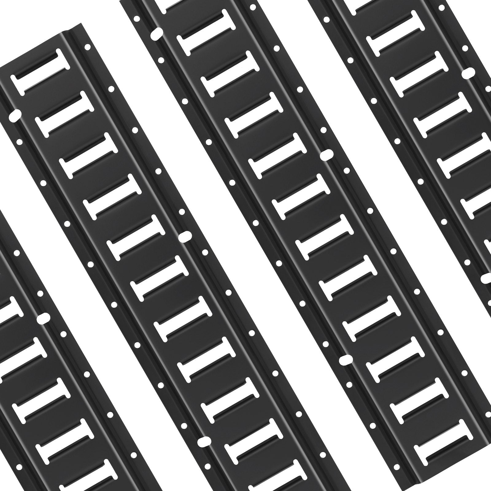 VEVOR E Track Tie Down Rail Kit, 2' Steel Rails, 4 Pack, Secure Cargo & Heavy Loads Up to 2000 lbs, Heavy Duty Etrack Rails with Screws for Garages, Vans, Trailers, Motorcycle Tie Downs, ATV Mountings