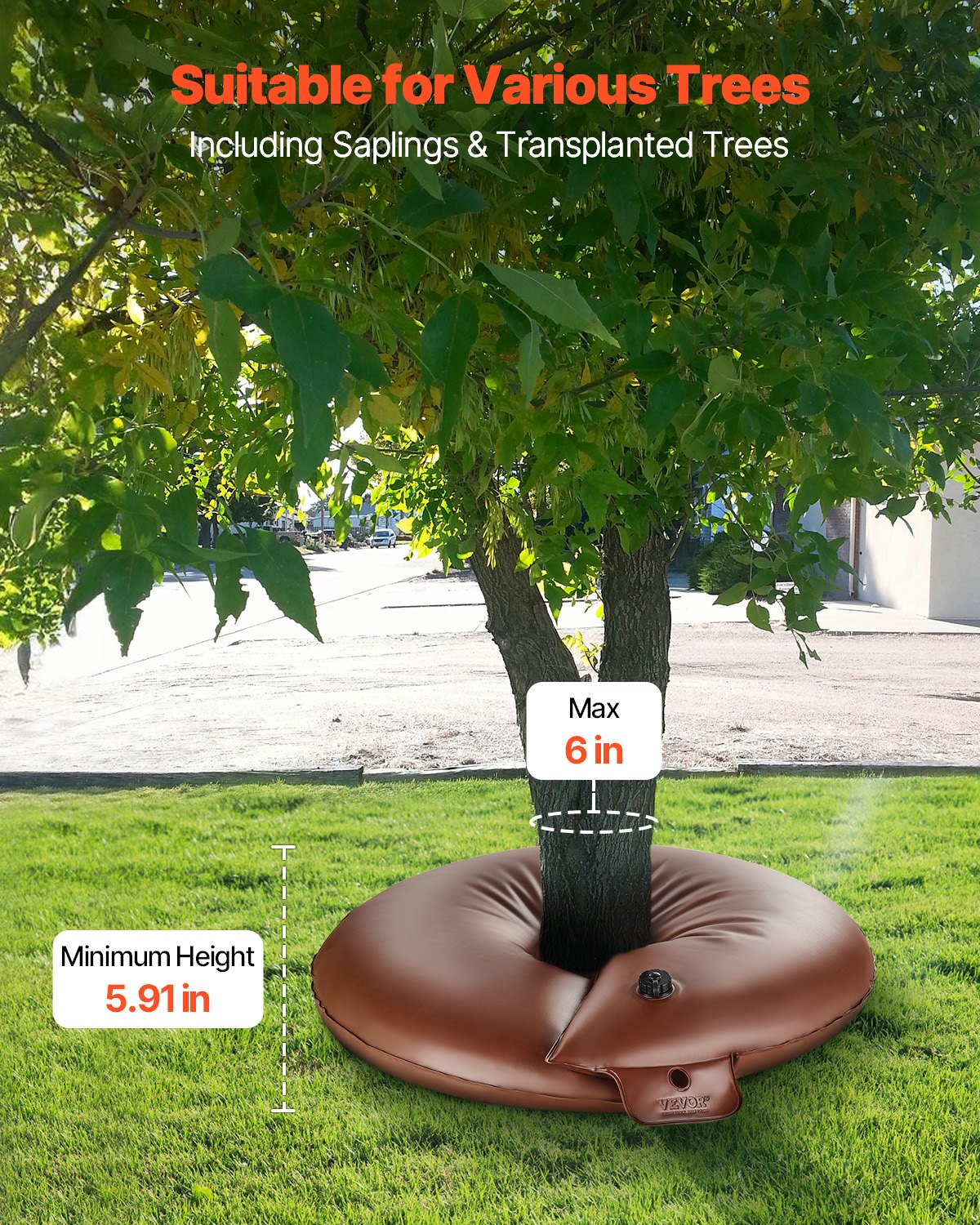 VEVOR Tree Watering Ring 4 Packs 16 Gallons Slow Release Tree Water Bag Durable