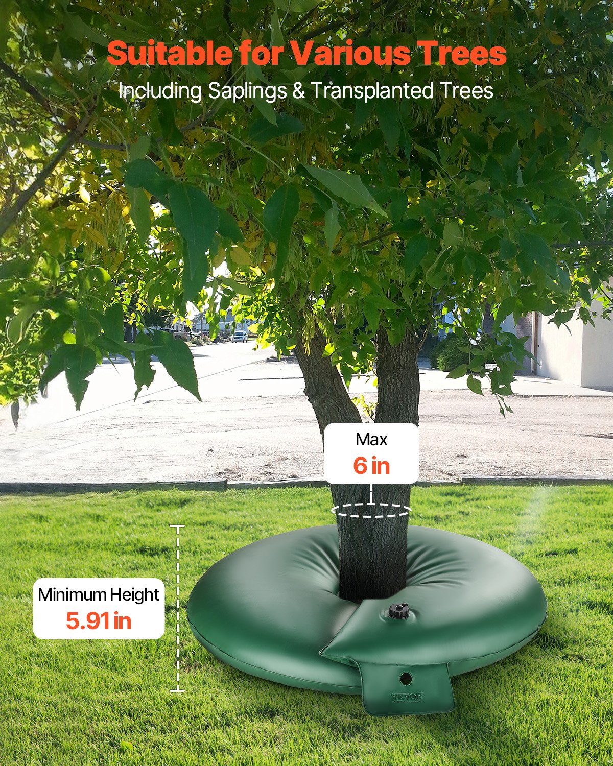 VEVOR Tree Watering Ring 4 Packs 20 Gallons Slow Release Tree Water Bag Durable